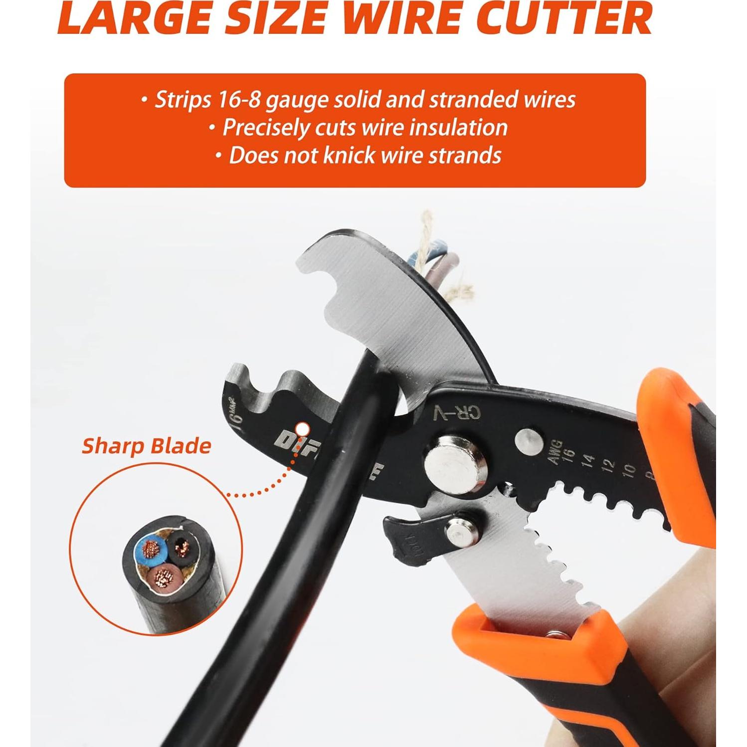 Herramienta Multifuncional DIFFLIFE 18 cm Pelacables y Cortadores