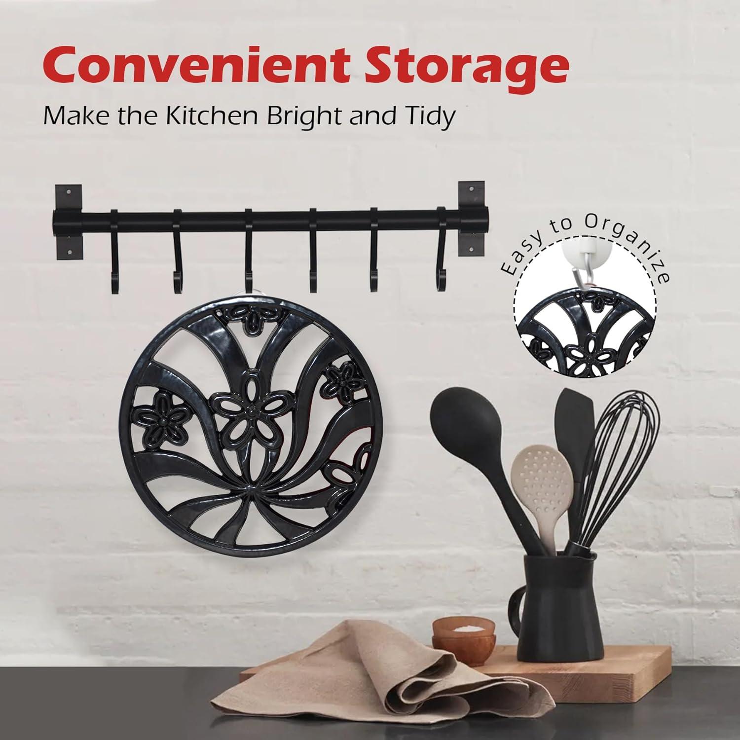 Trivet de Hierro Fundido Minluful 17.78 cm Negro Vintage