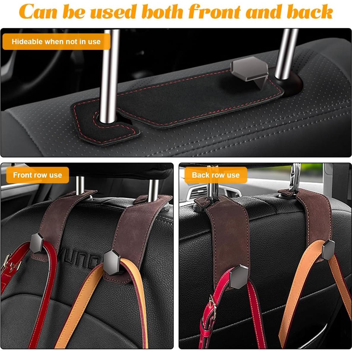 Ganchos para Reposacabezas de Coche Bittwee 4PCS Negro