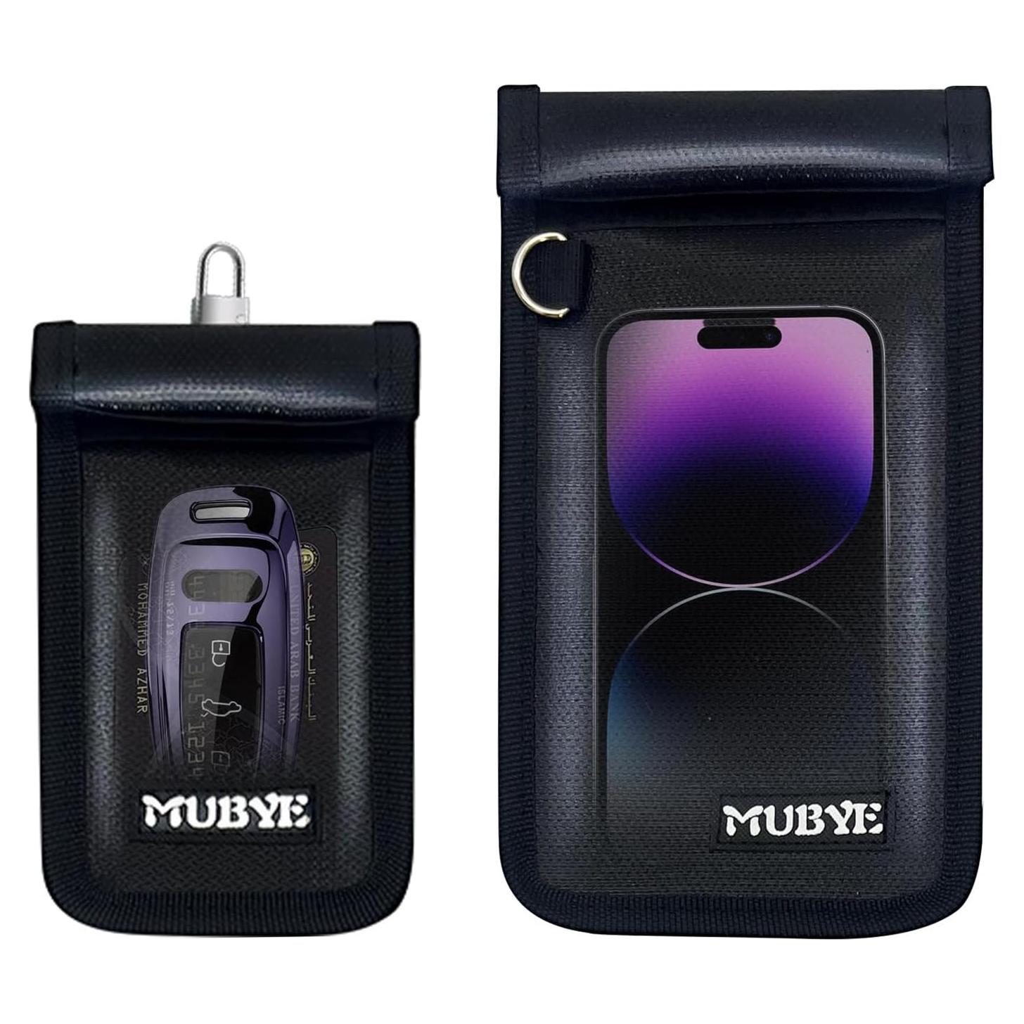 Bolsas Faraday MUBYE 2PCS Antirrobo a Prueba de Fuego y Agua