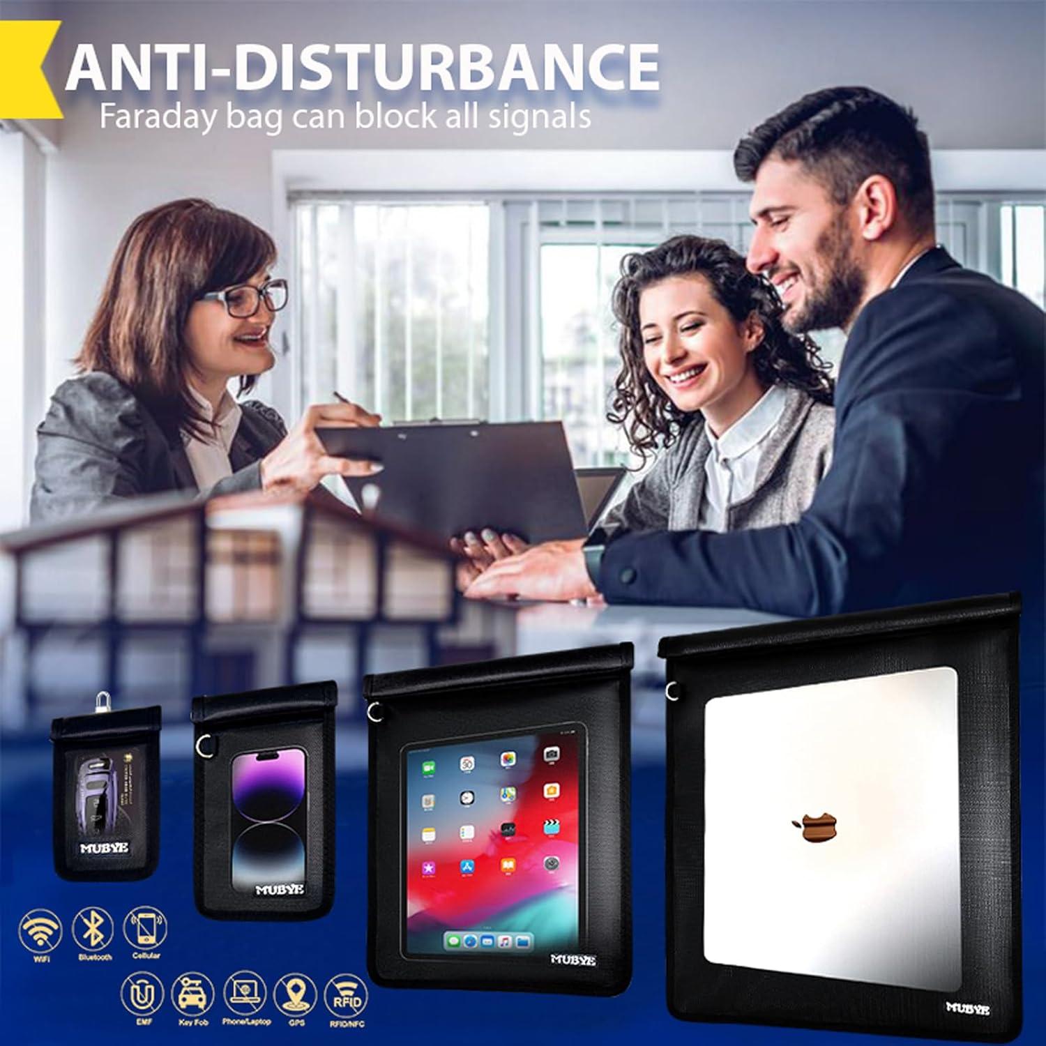 Bolsas Faraday MUBYE 2PCS Antirrobo a Prueba de Fuego y Agua