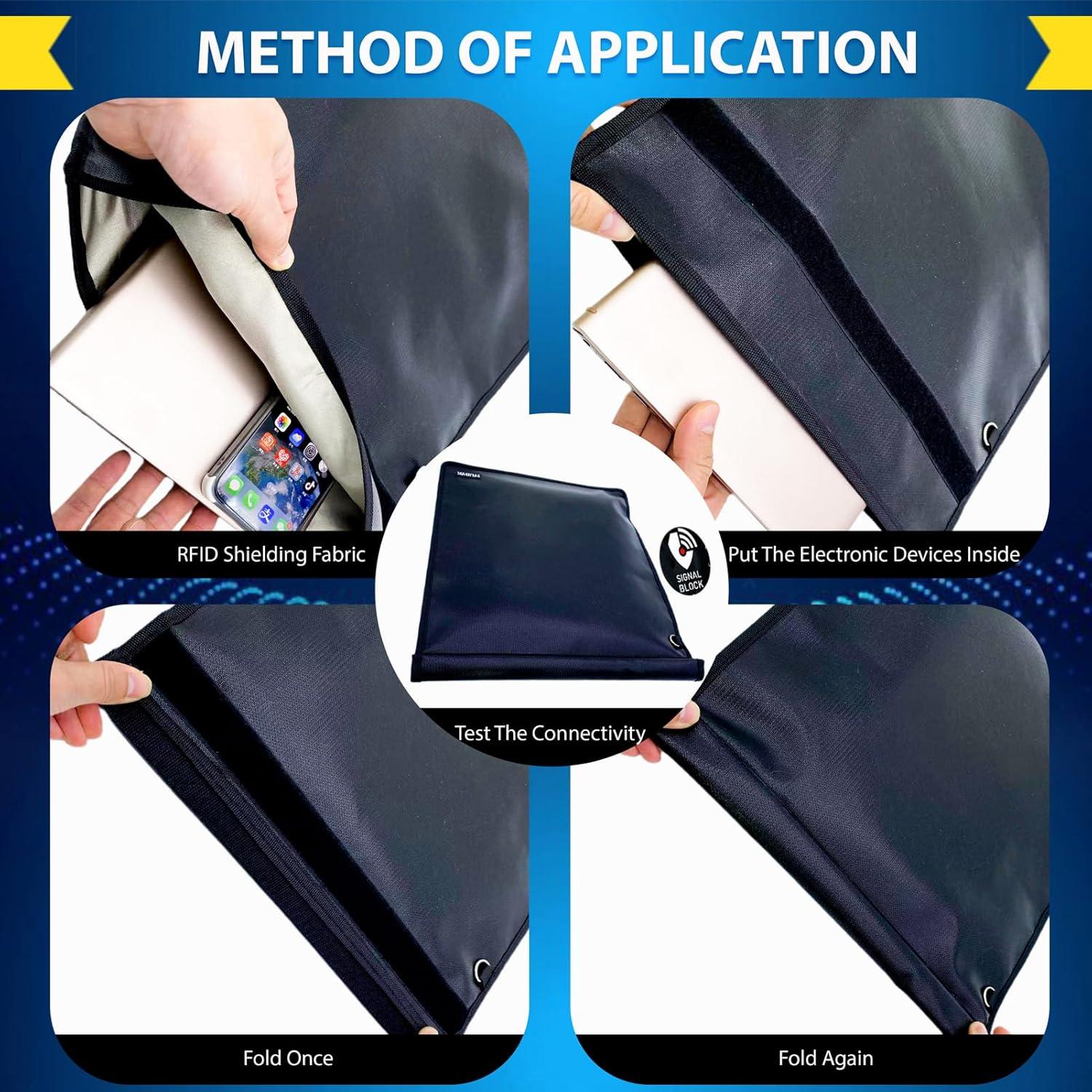 Bolsas Faraday MUBYE 2PCS Antirrobo a Prueba de Fuego y Agua