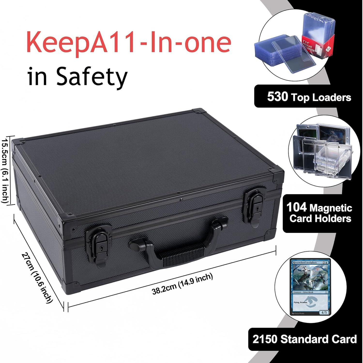 Caja de Almacenamiento para Cartas KUOOKING XL Negra 600 Toploaders