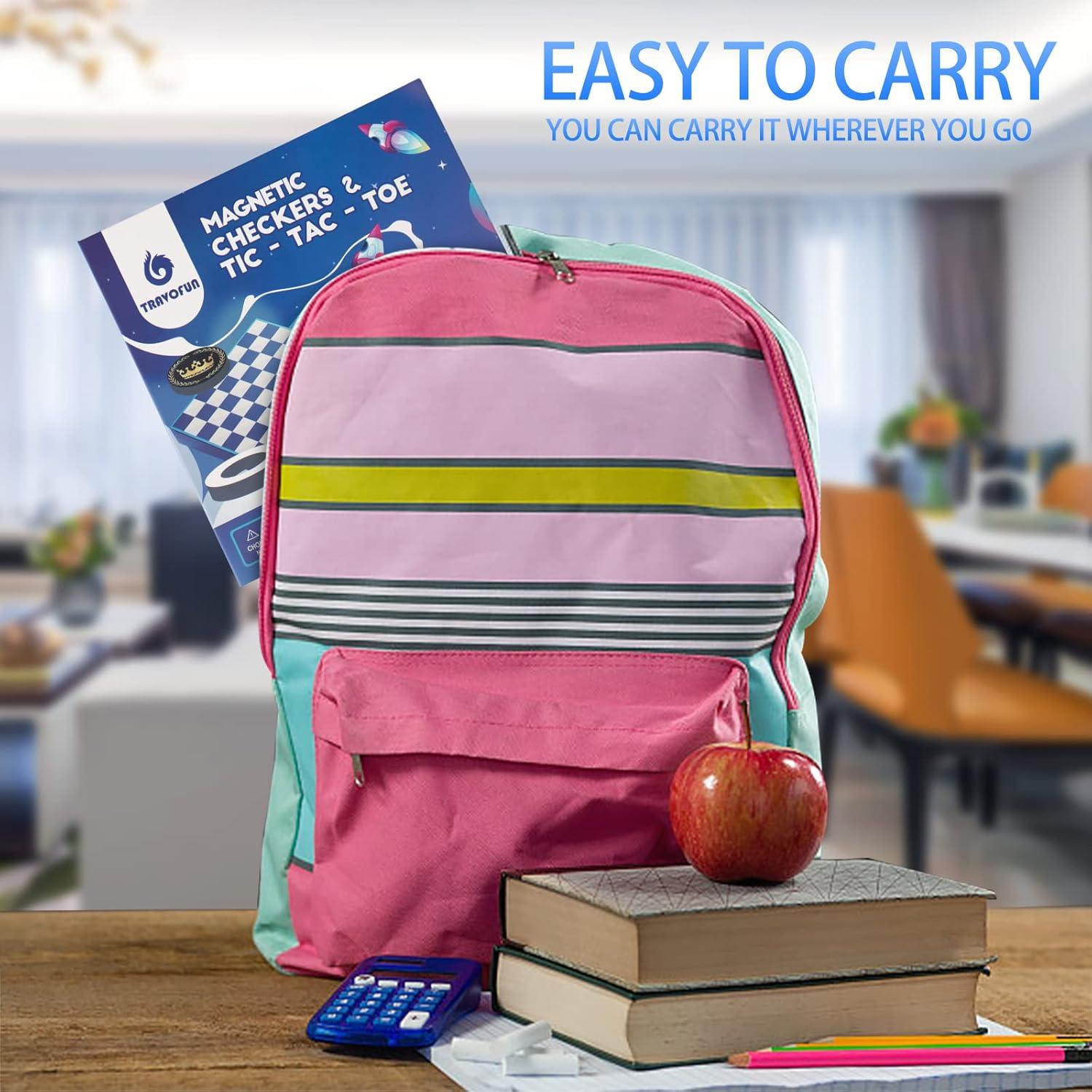 Juego de Mesa 2 en 1 Damas y Tres en Raya TRAVOFUN