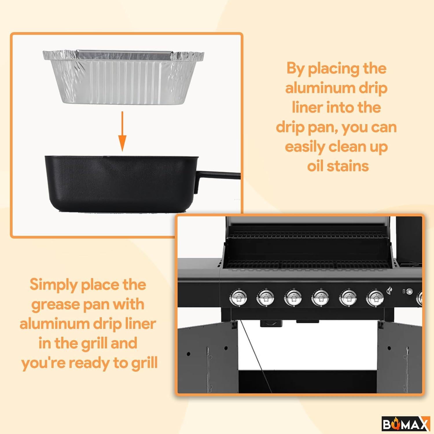 Forros de Bandeja de Goteo BQMAX para Nexgrill - Paquete de 20