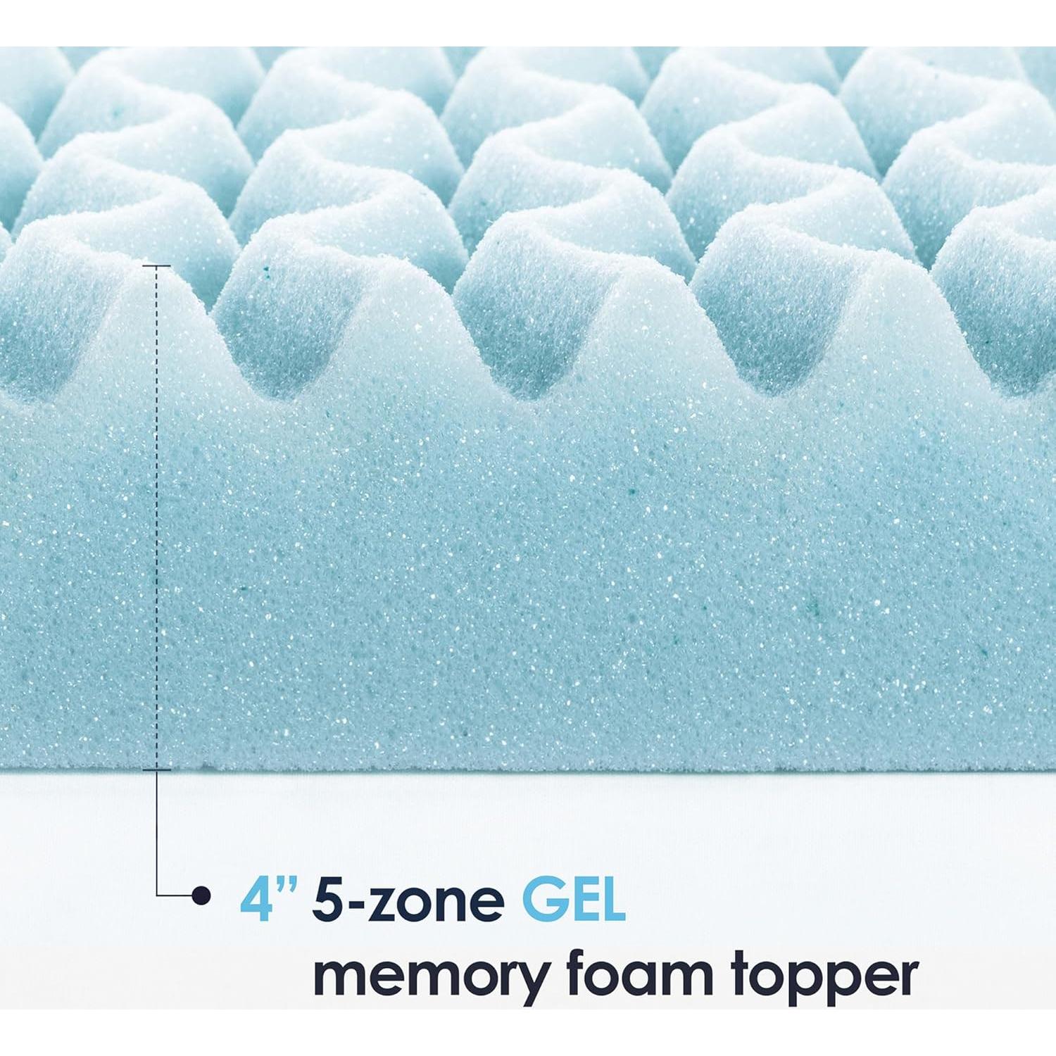 Colchón Topper Mellow 10cm Espuma con Memoria 5 Zonas Twin XL