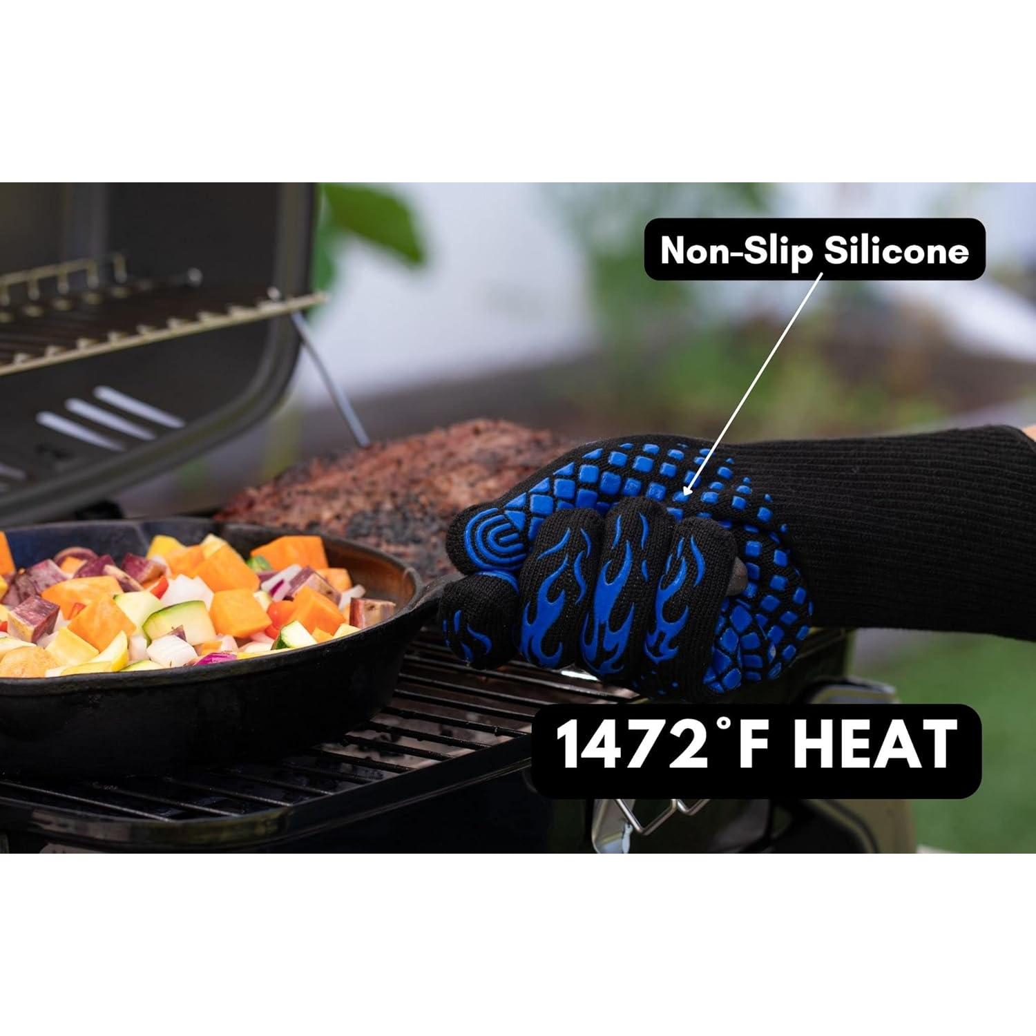 Guantes de BBQ AMZ BBQ CLUB resistentes al calor 800°C