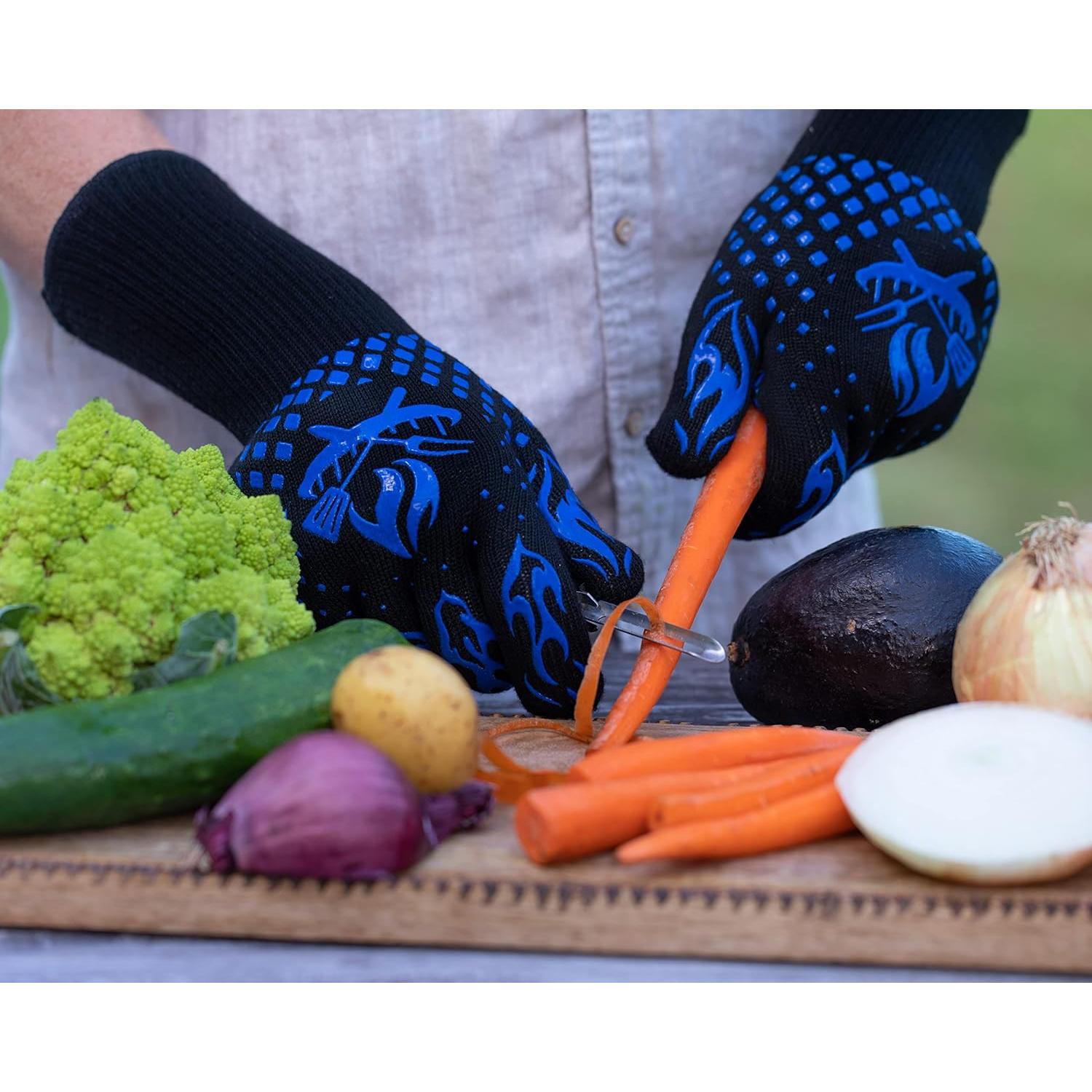 Guantes de BBQ AMZ BBQ CLUB resistentes al calor 800°C