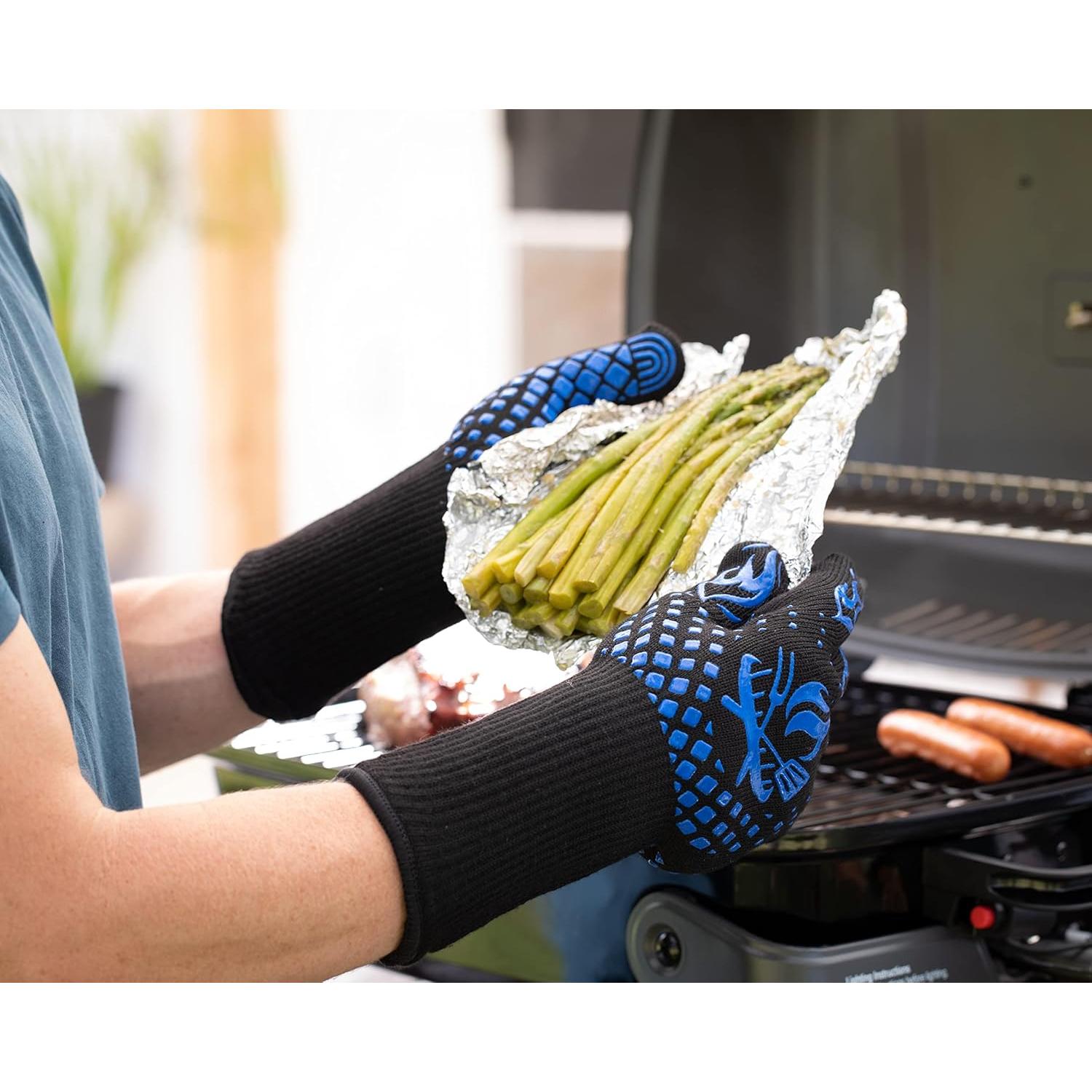 Guantes de BBQ AMZ BBQ CLUB resistentes al calor 800°C