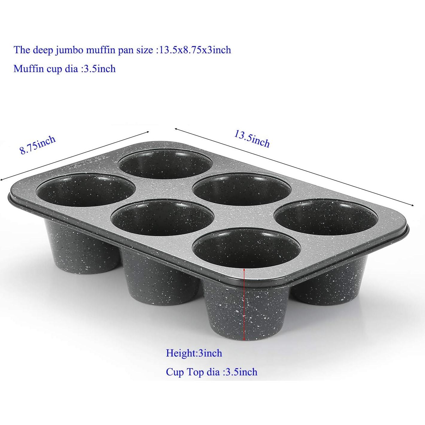 Sartén de Muffin Jumbo Monfish 6 Tazas Antiadherente