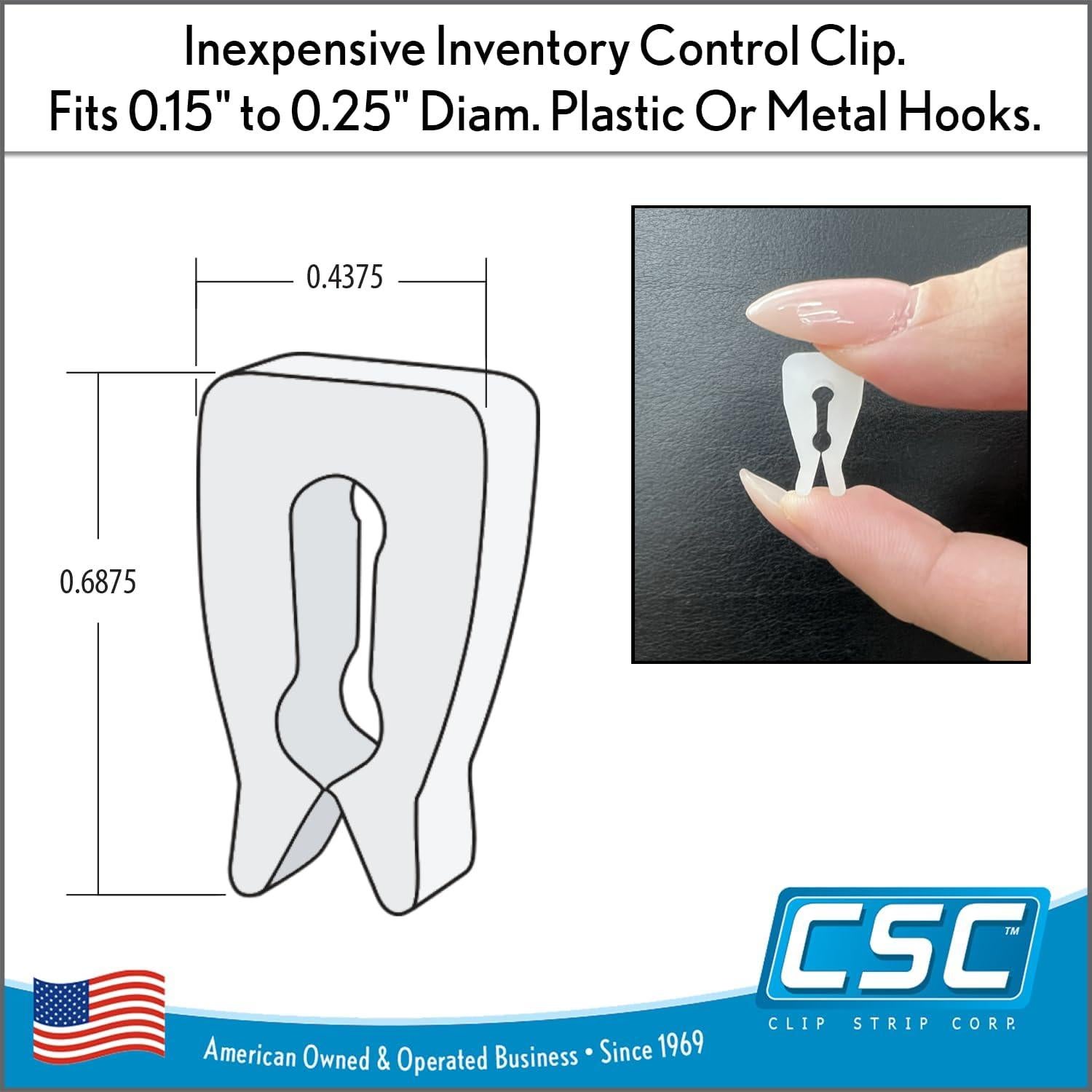 Clips de Control de Inventario Clip Strip ICC-100 - 100 Unidades