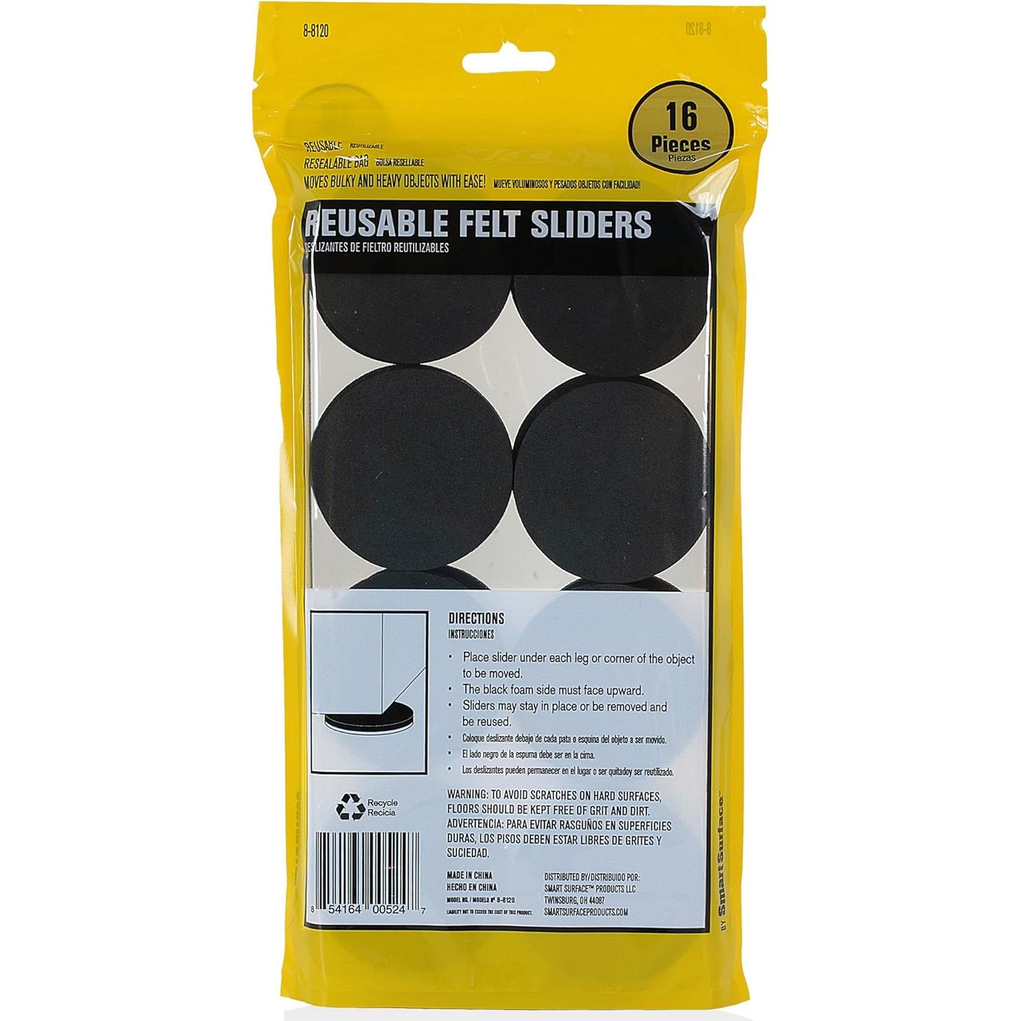 Deslizadores de Muebles Reutilizables Smart Surface 6.35 cm