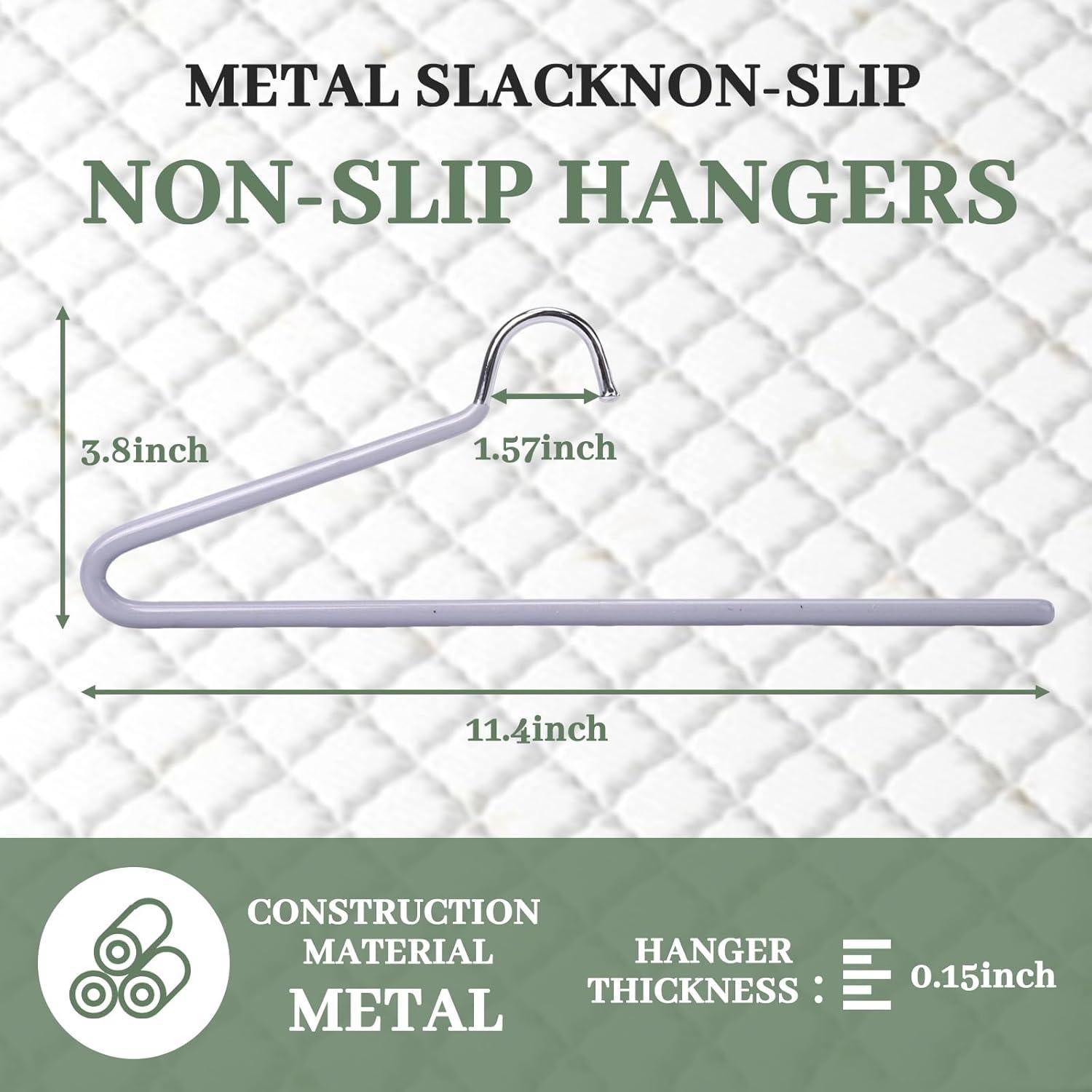 Perchas Abiertas Antideslizantes LALALIVABLE 20 Piezas Metal Gris