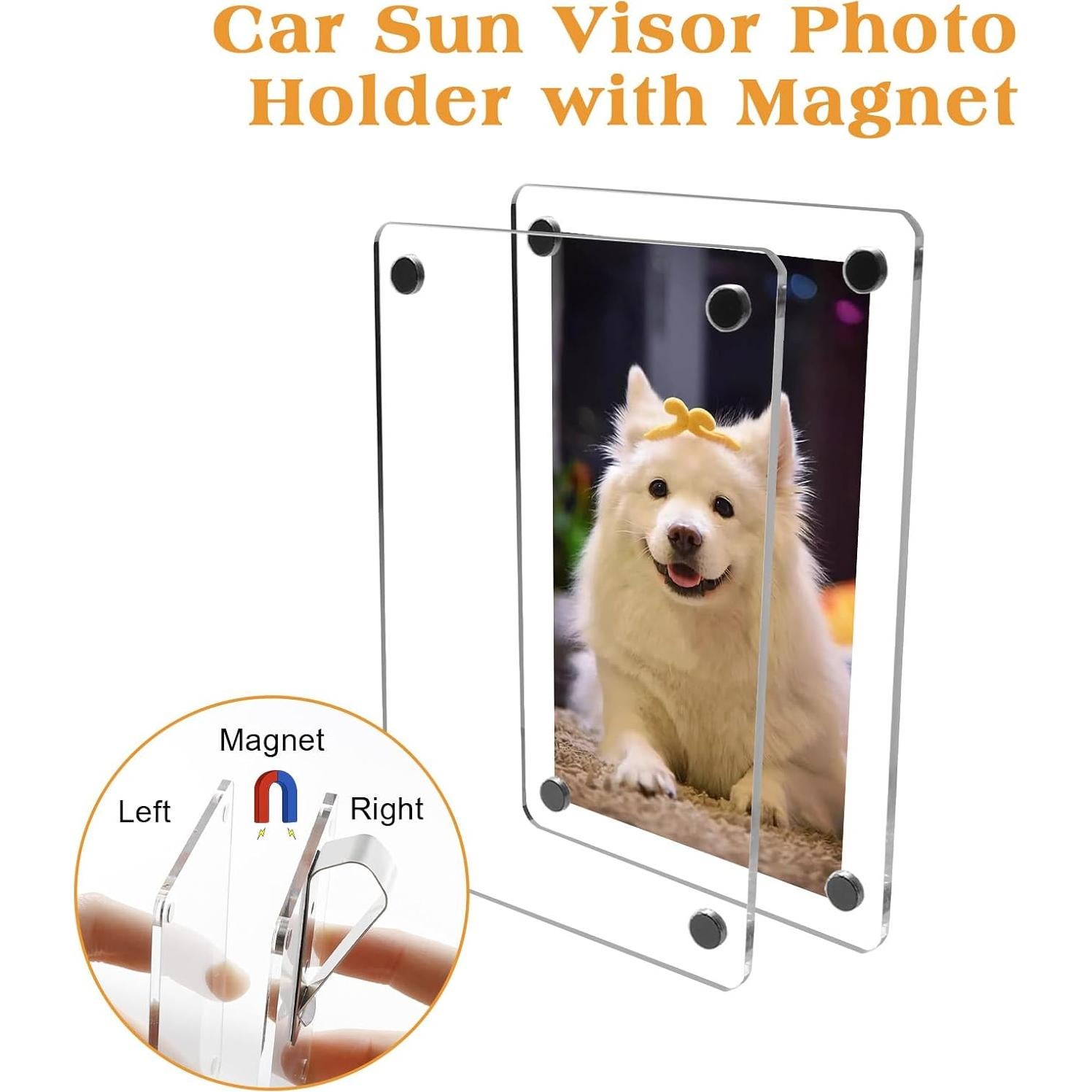 Marco de Foto Magnético Dargoose para Visera de Coche 2-Pack