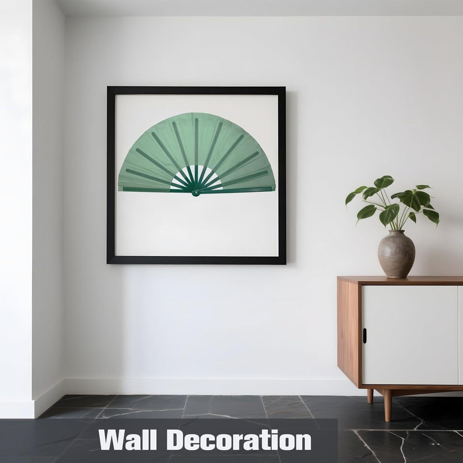 Abanicos Plegables QIRMIZI 10PCS Verde para Danza y Rave