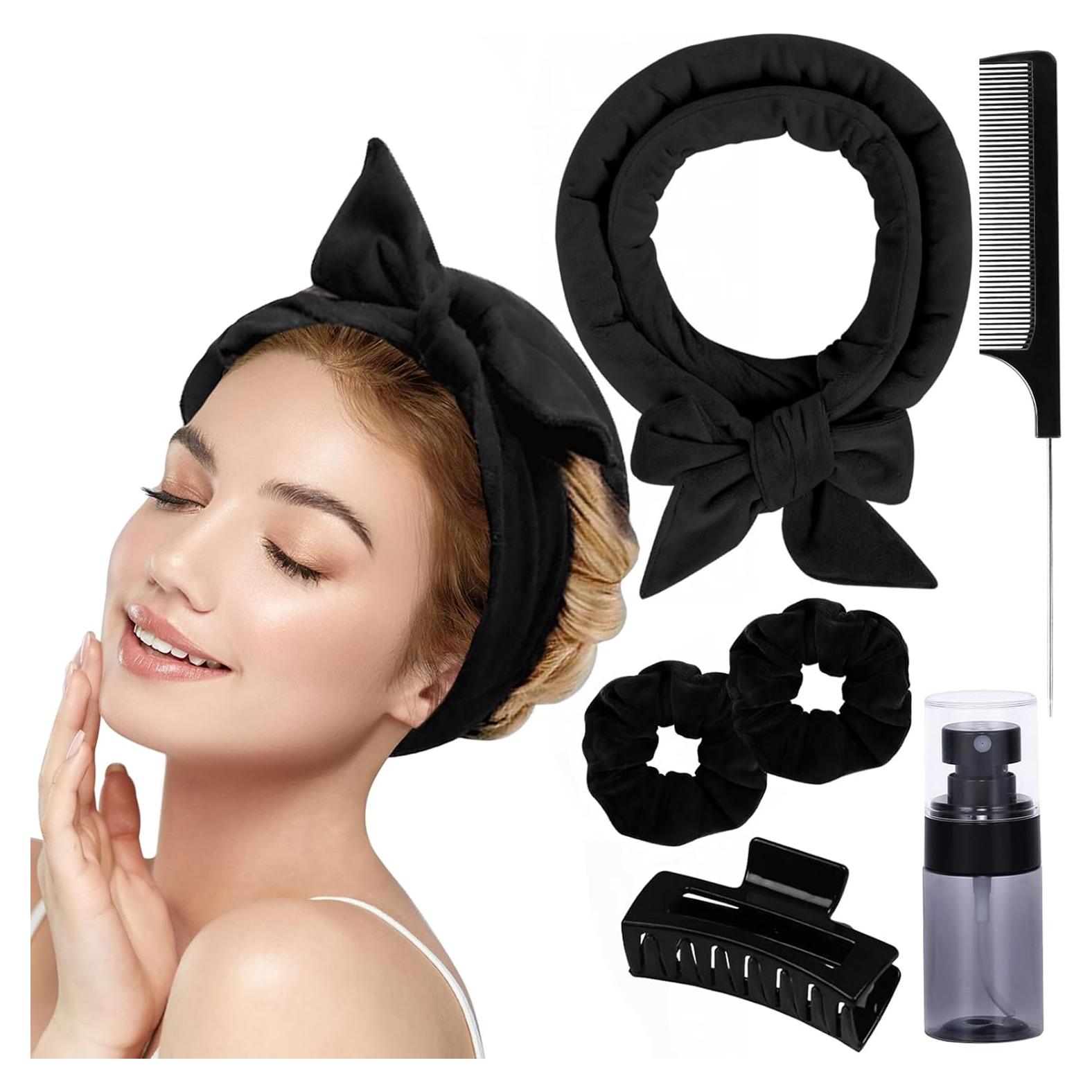Rizadores de Cabello Sin Calor Ailsa - Set de 6 Piezas Negro