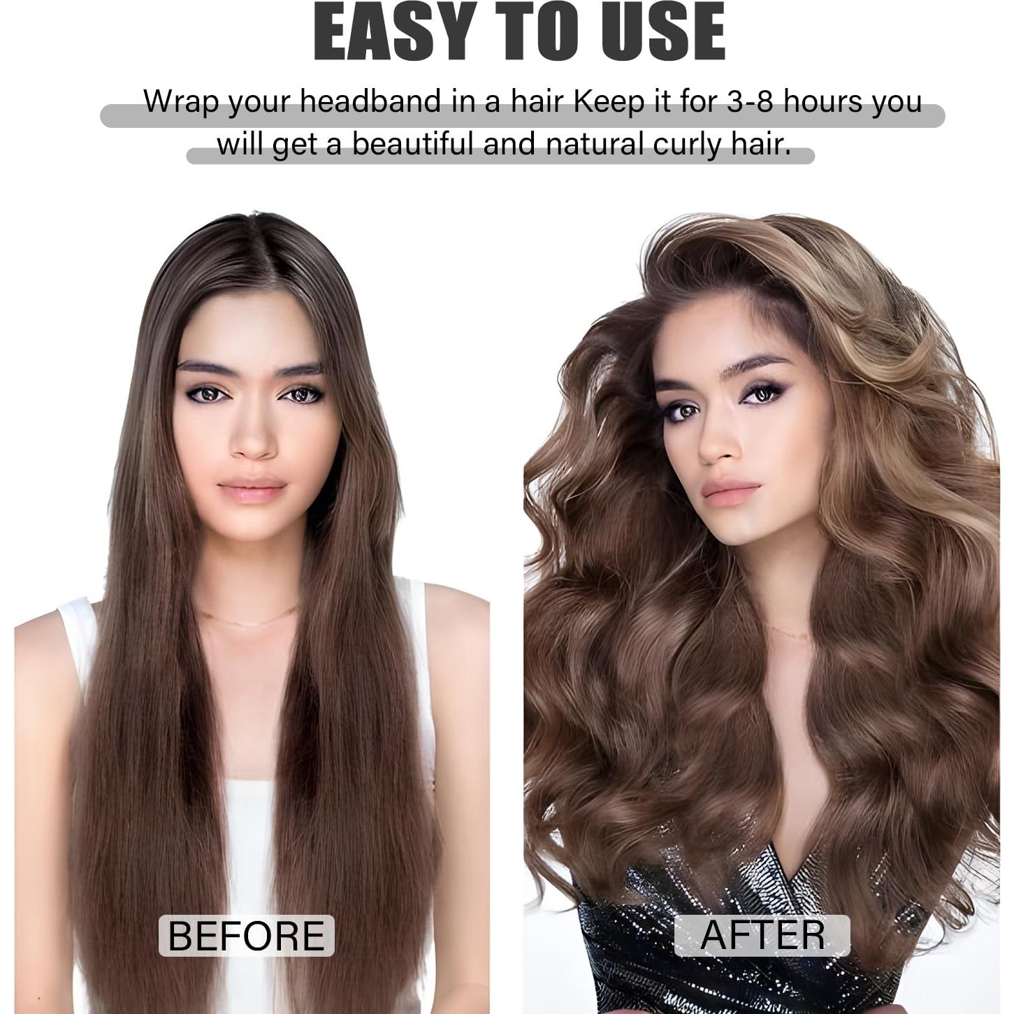 Rizadores de Cabello Sin Calor Ailsa - Set de 6 Piezas Negro