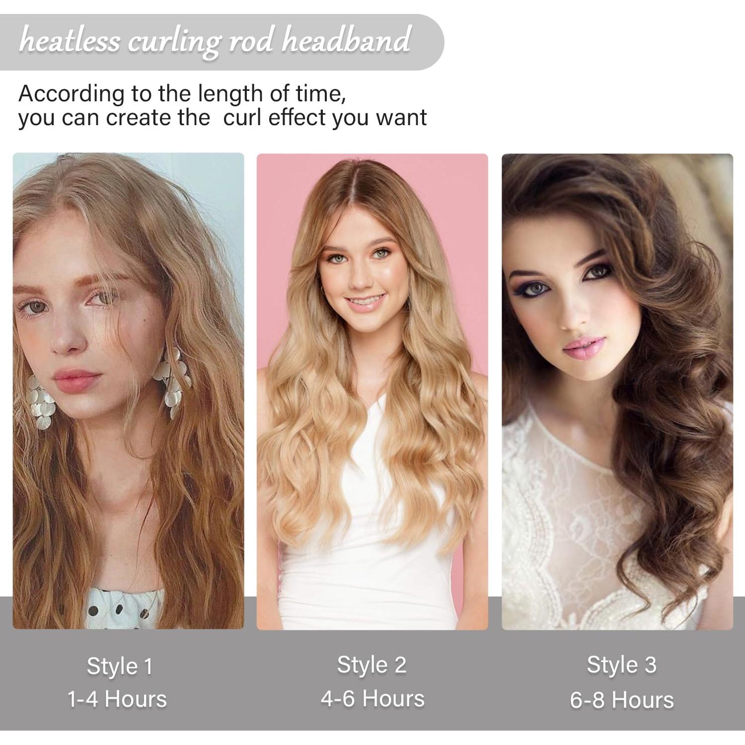 Rizadores de Cabello Sin Calor Ailsa - Set de 6 Piezas Negro