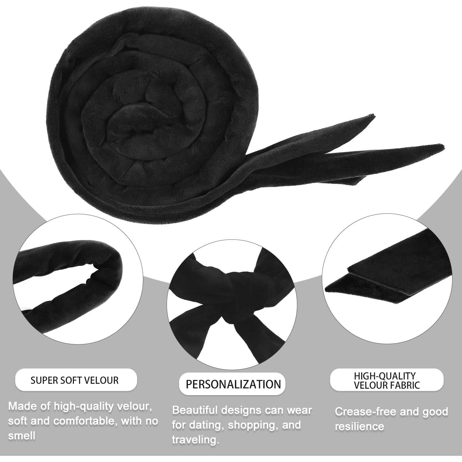 Rizadores de Cabello Sin Calor Ailsa - Set de 6 Piezas Negro