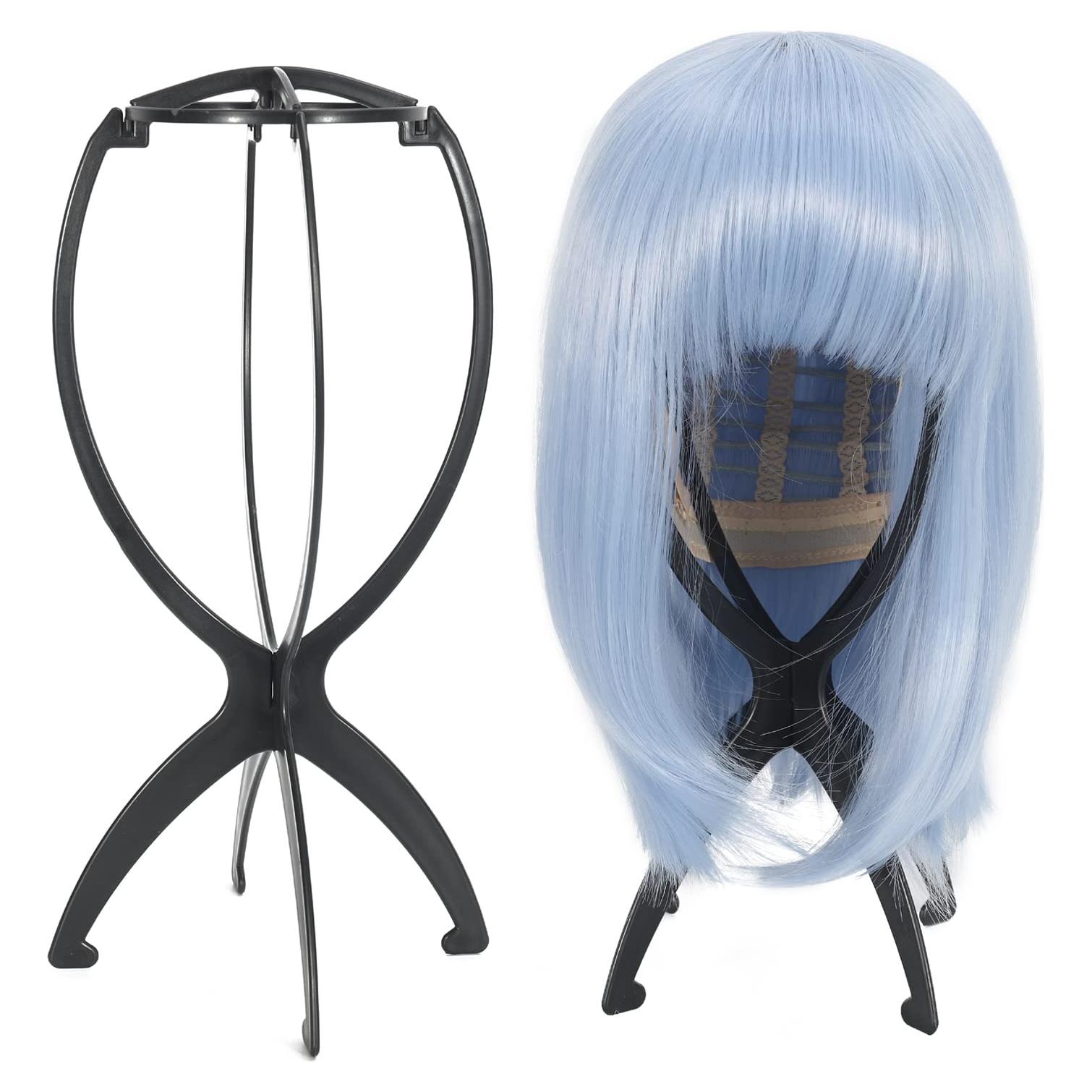 Soporte para Pelucas Portátil MISSUHUI - 2 Piezas Negras