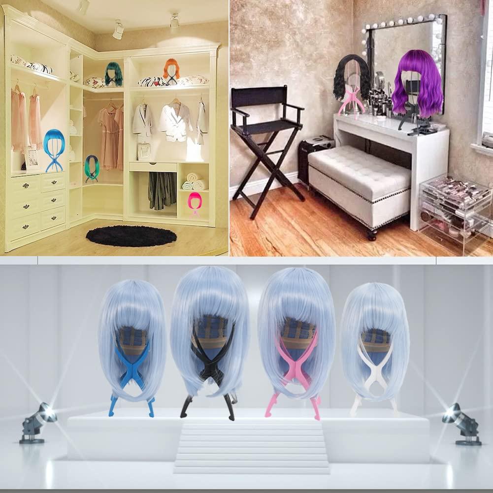 Soporte para Pelucas Portátil MISSUHUI - 2 Piezas Negras