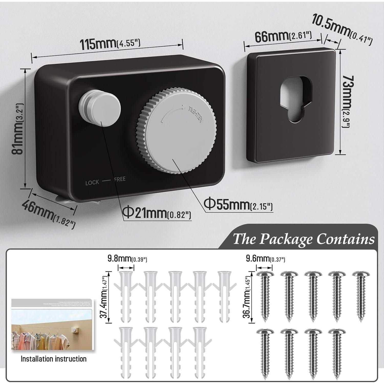 Cuerda Retráctil para Ropa Danpoo 4.2m Acero Inoxidable Antisag