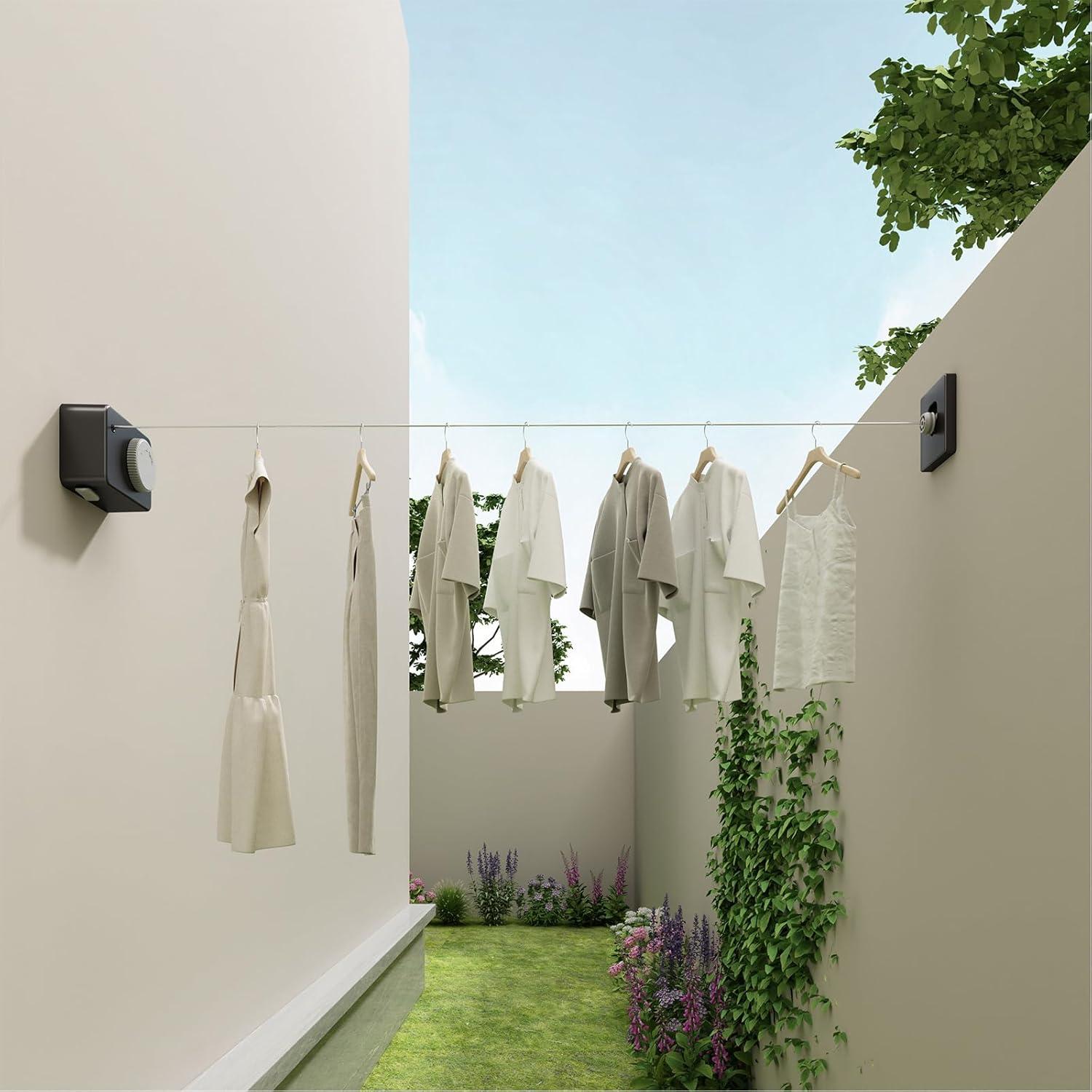 Cuerda Retráctil para Ropa Danpoo 4.2m Acero Inoxidable Antisag