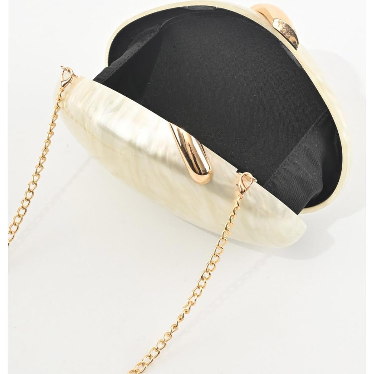 Bolso de mano acrílico plateado Blinkgoo 22x15 cm para mujer