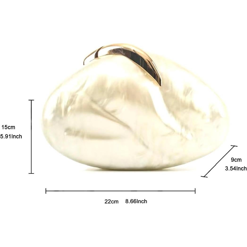 Bolso de mano acrílico plateado Blinkgoo 22x15 cm para mujer