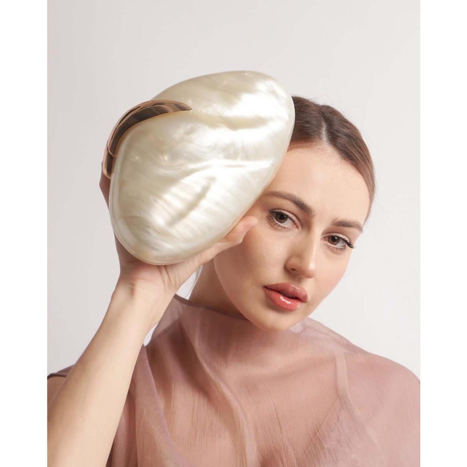 Bolso de mano acrílico plateado Blinkgoo 22x15 cm para mujer