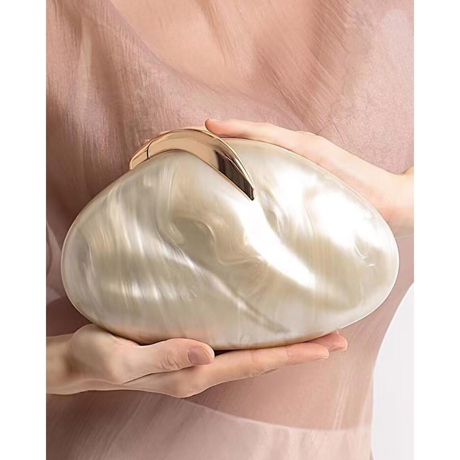 Bolso de mano acrílico plateado Blinkgoo 22x15 cm para mujer