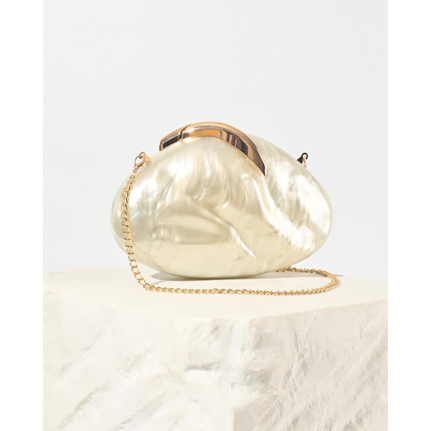 Bolso de mano acrílico plateado Blinkgoo 22x15 cm para mujer