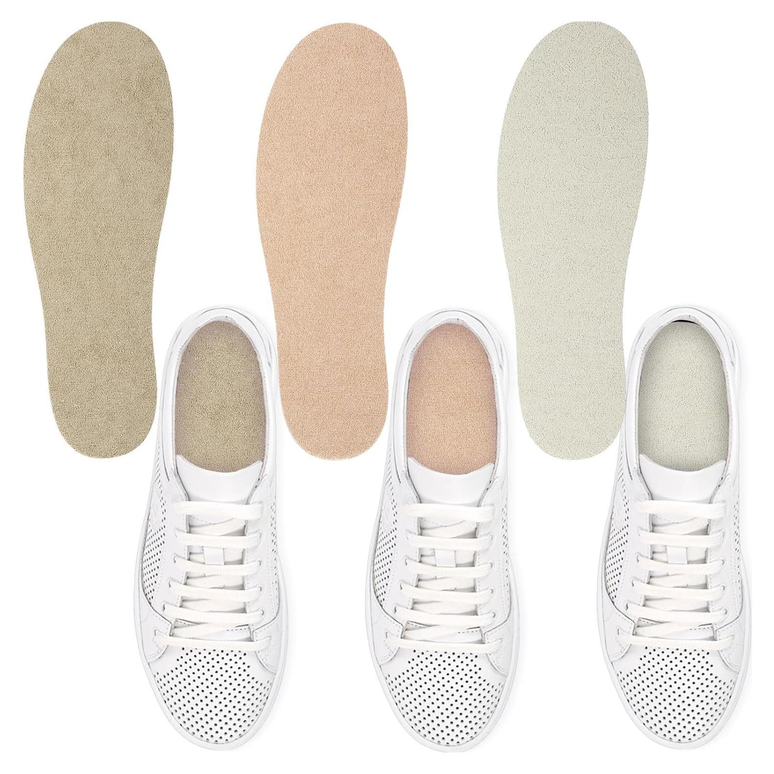 3 Pares de Plantillas Lavables Antideslizantes para Zapatos