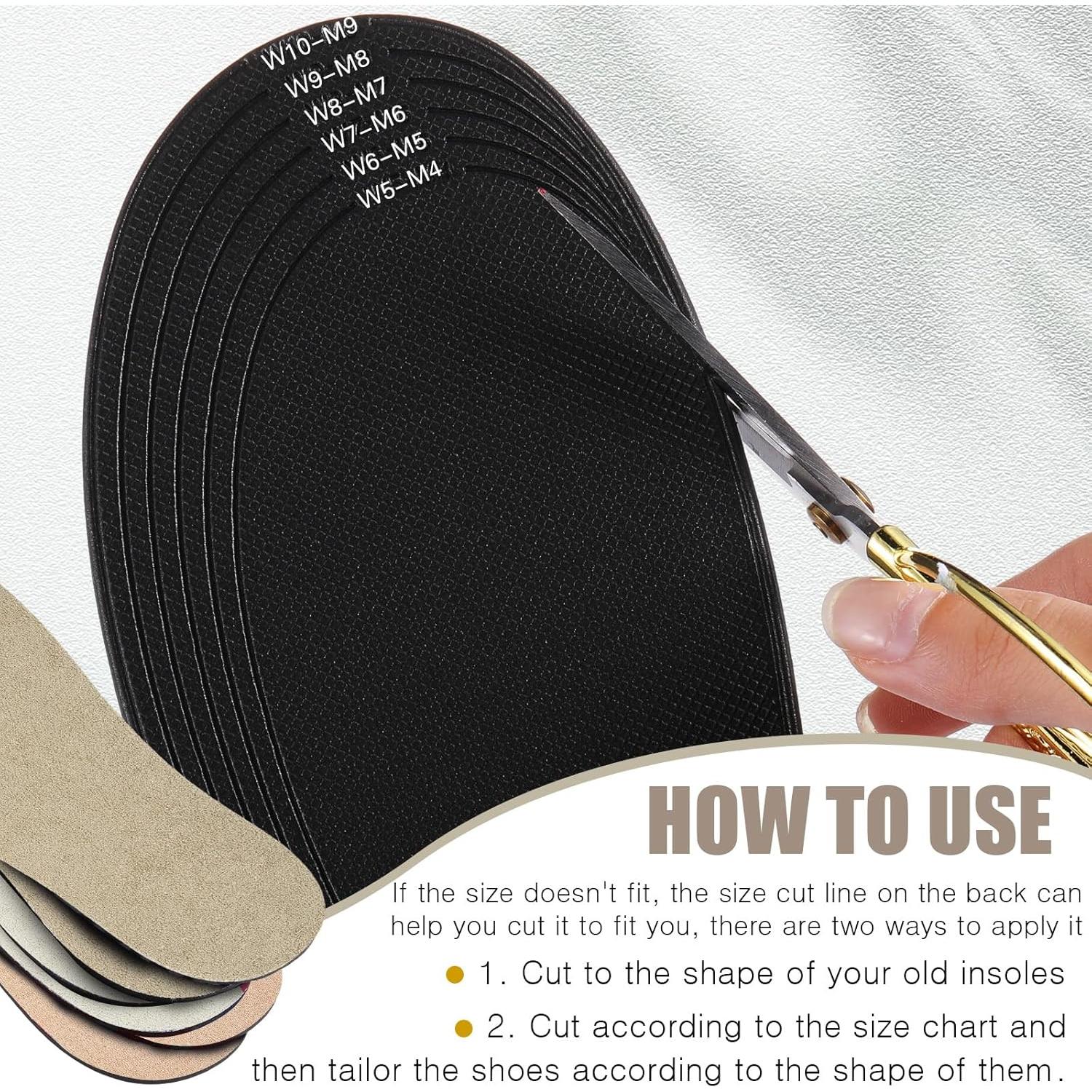 3 Pares de Plantillas Lavables Antideslizantes para Zapatos