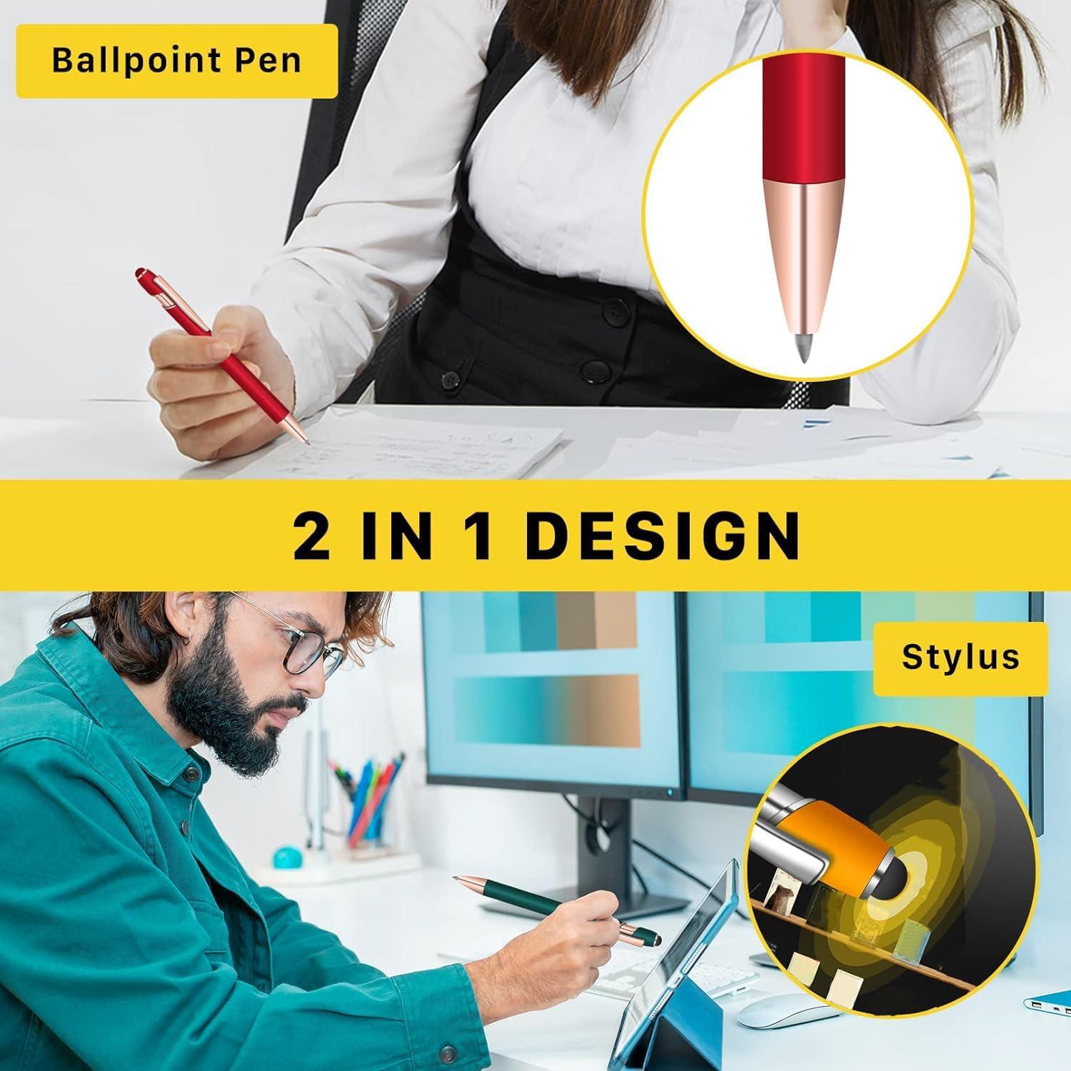 Set de 12 Bolígrafos Estilógrafos de Metal Tivcck Oro Rosa