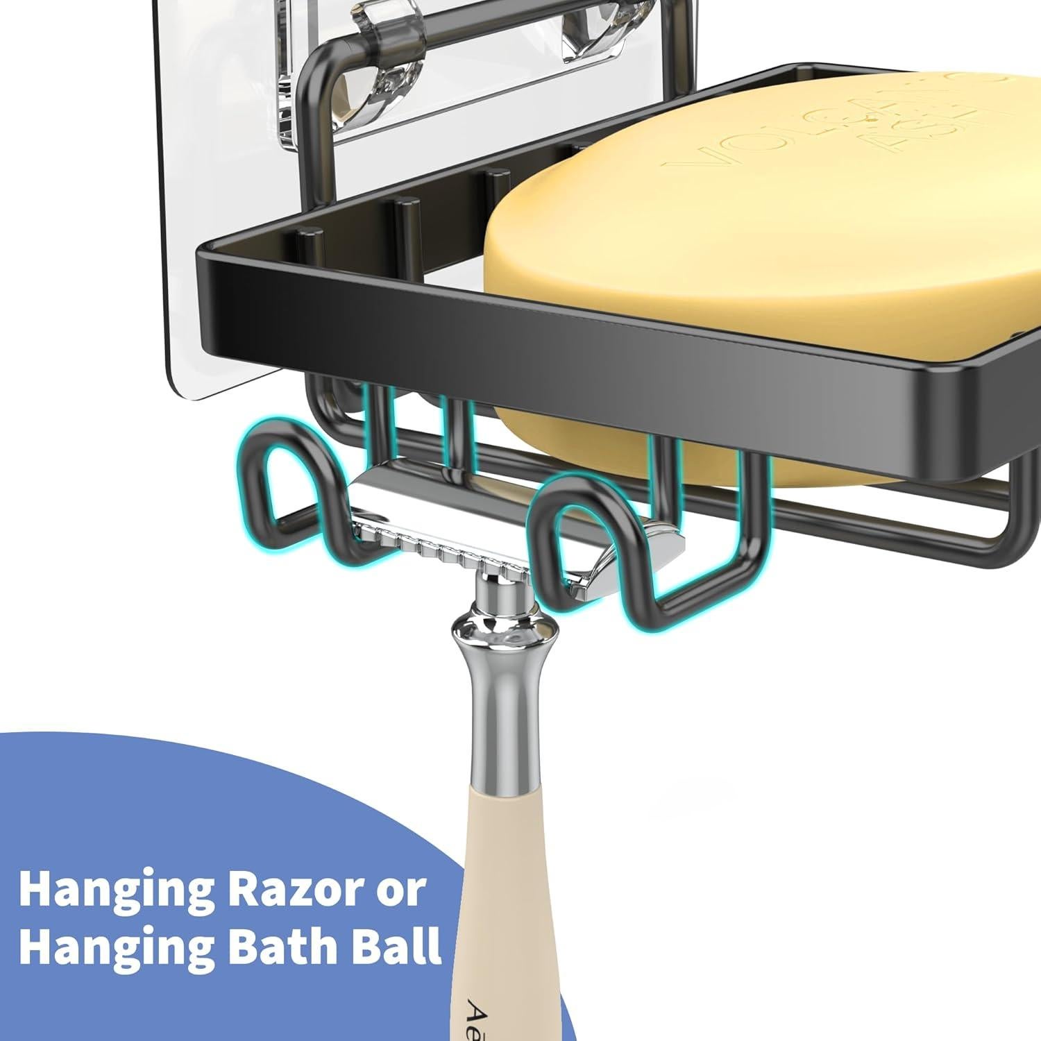 Soporte para Jabón Moforoco Negro de Acero Inoxidable