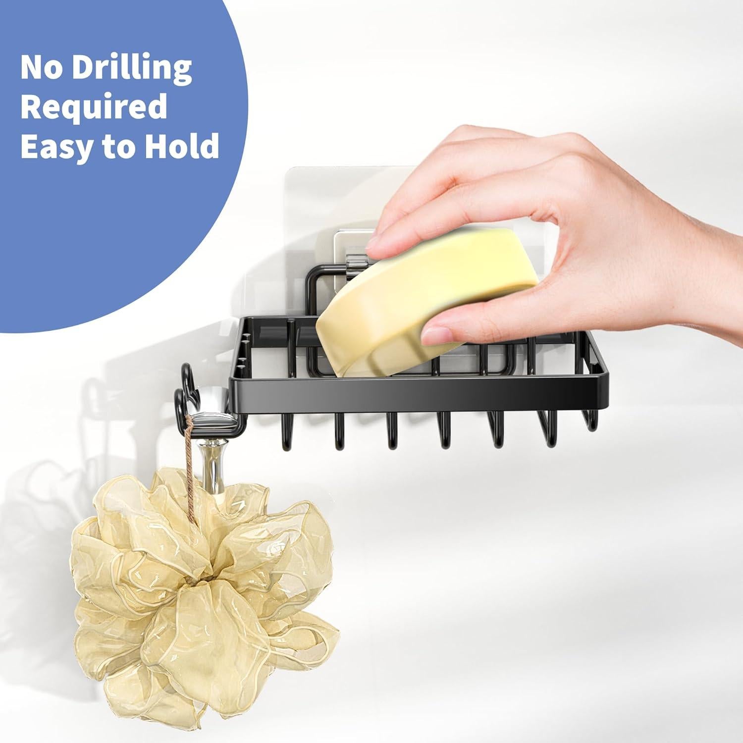 Soporte para Jabón Moforoco Negro de Acero Inoxidable