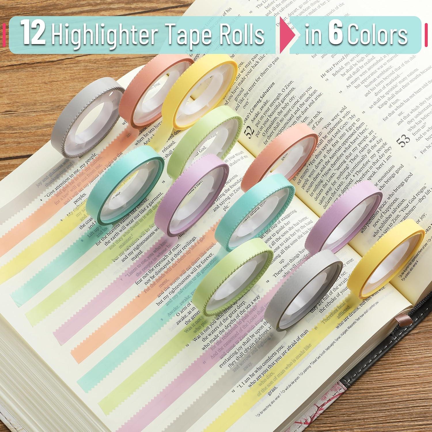 Cinta Resaltadora Mr. Pen Morandi, 12 Rollos, 0.79 cm x 5.03 m