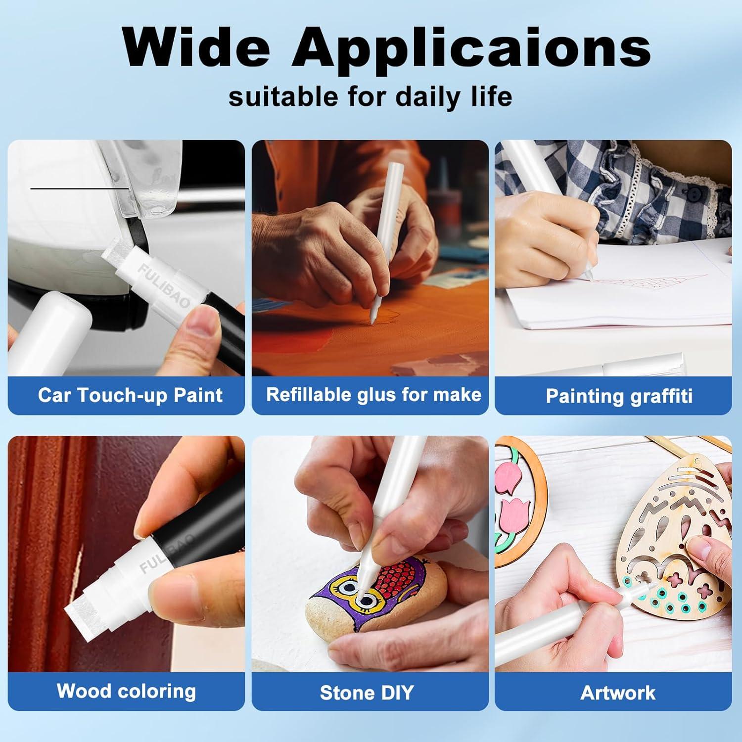 Marcadores de pintura retocables FULIBAO 2Pcs 2mm opacos