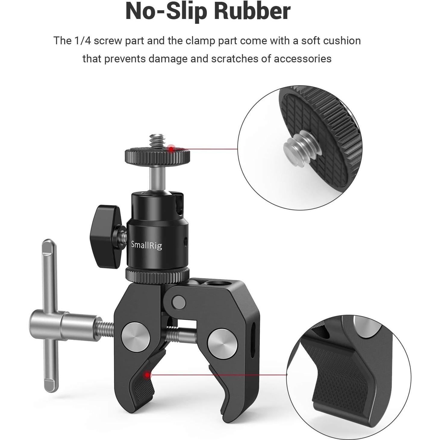 Soporte Super Clamp SmallRig con Cabeza de Bola 360°