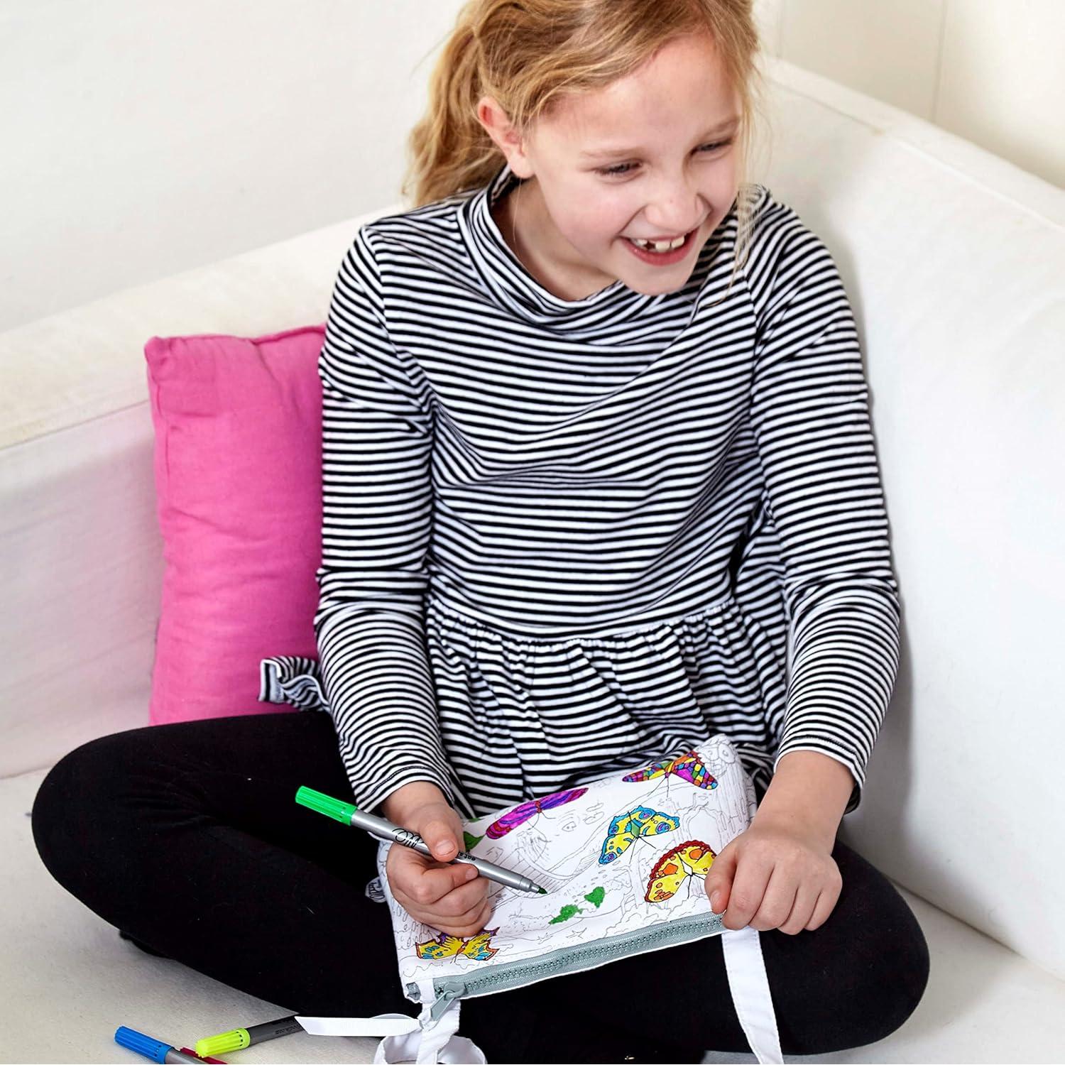 Bolsa Cruzada para Colorear DIY eatsleepdoodle Mariposa con Marcadores