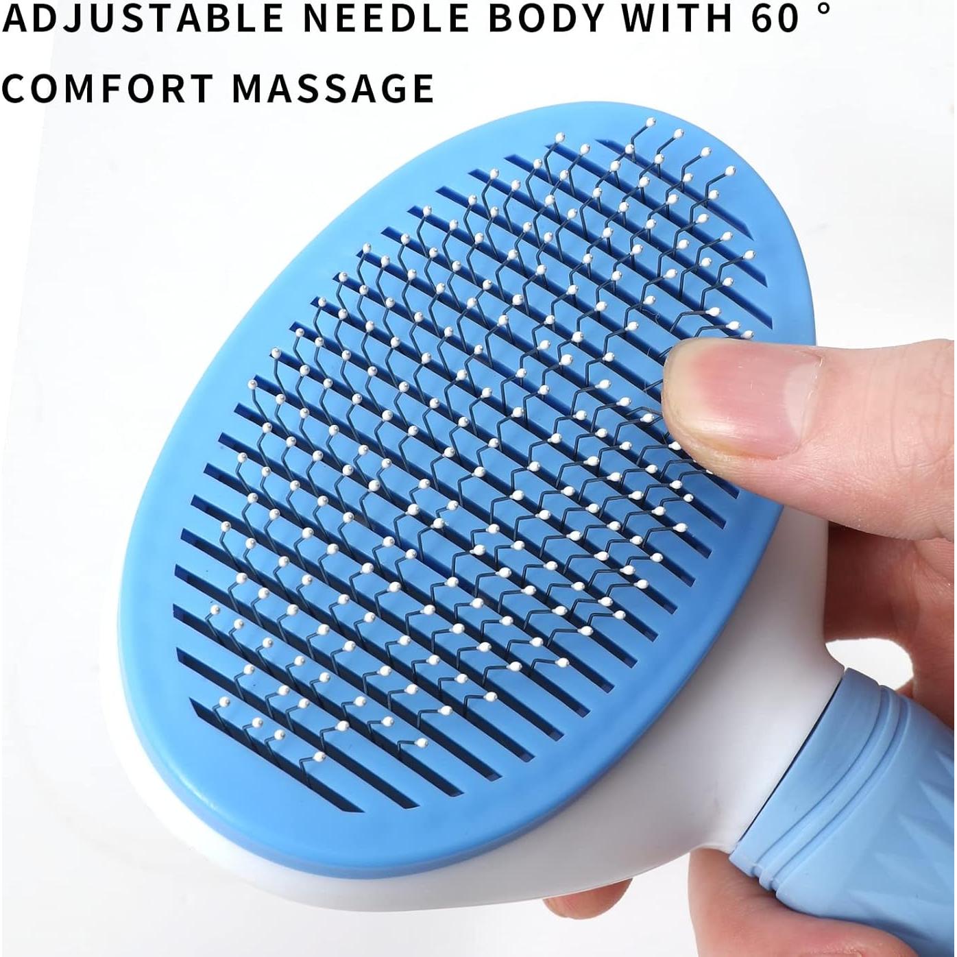 Cepillo Autolimpiante para Gatos PanSukided Azul 19.5cm