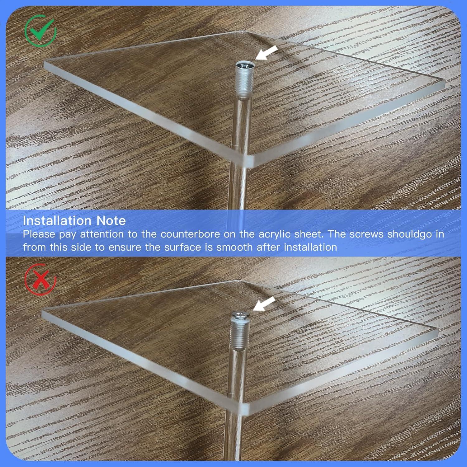 Soporte de Globo Acrílico Transparente TEKXYZ 40cm - Juego de 4