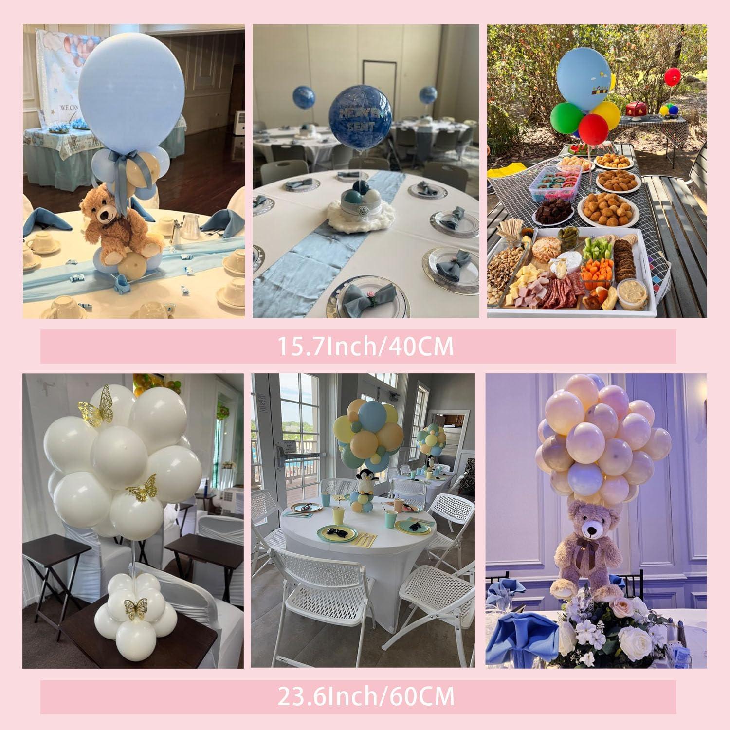 Soporte de Globo Acrílico Transparente TEKXYZ 40cm - Juego de 4