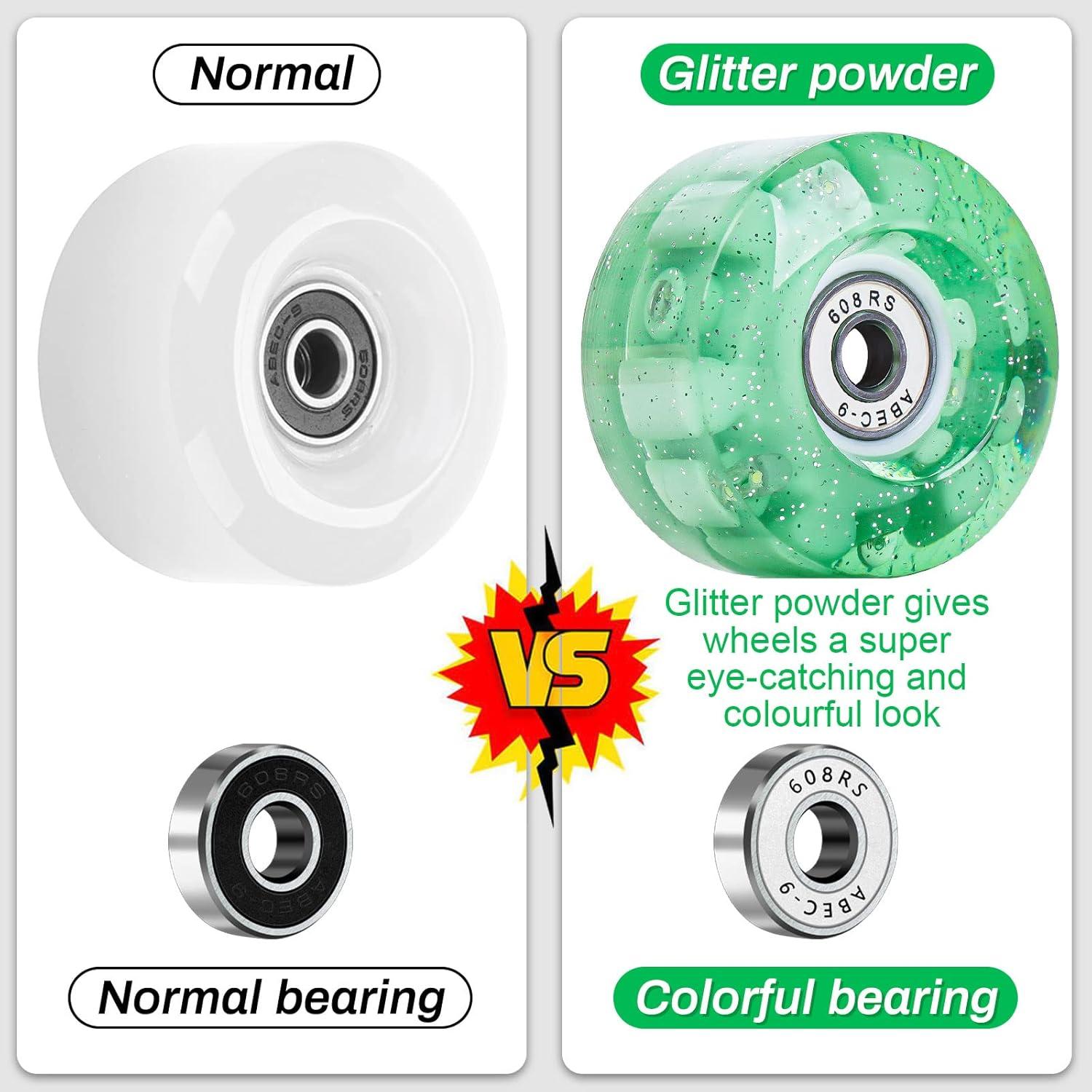 Ruedas LED Nezylaf 58mm 78A para Patines Cuádruples - 8 Pack