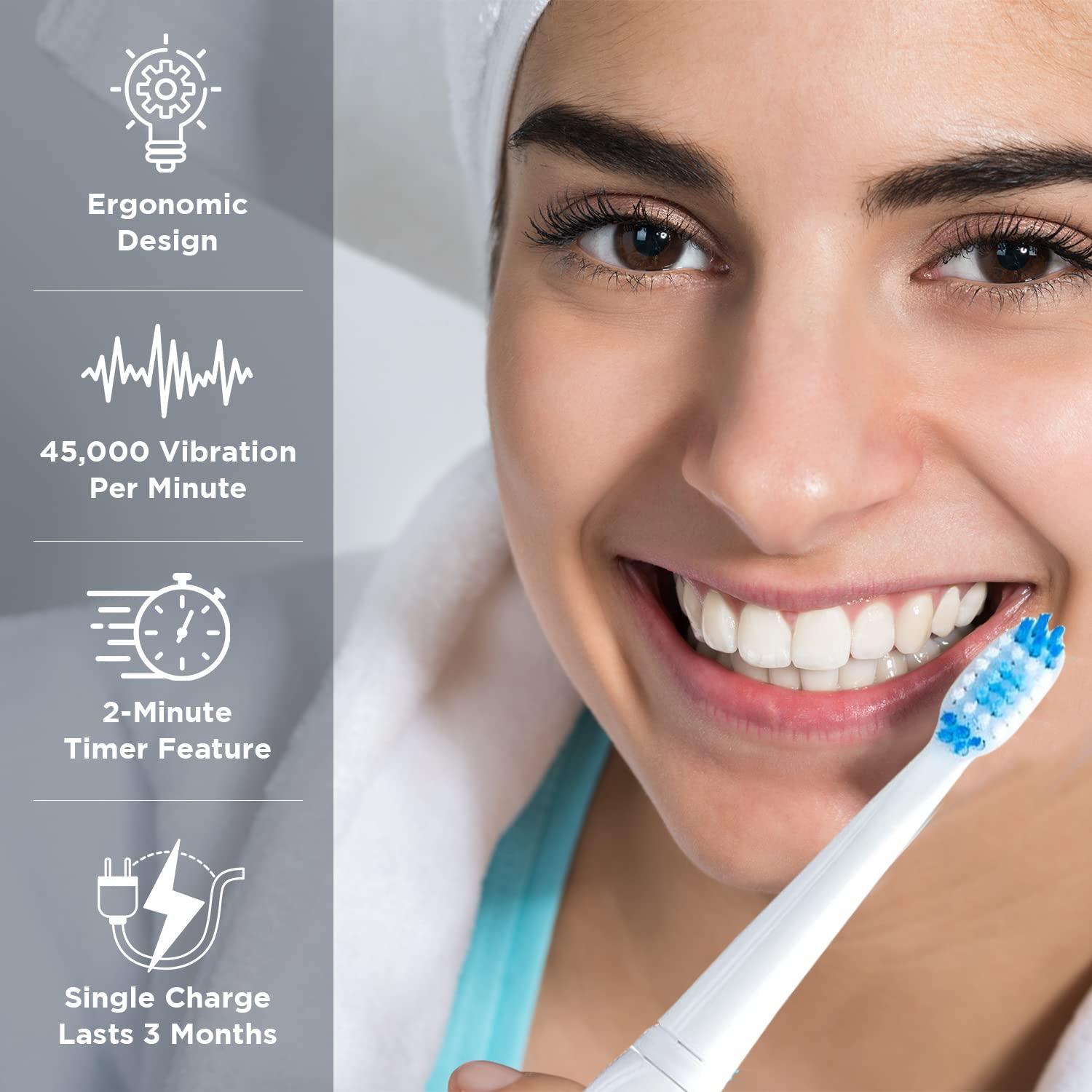 Cepillo de Dientes Sónico Recargable Pop Sonic Verde - 40,000 Movimientos/Minuto