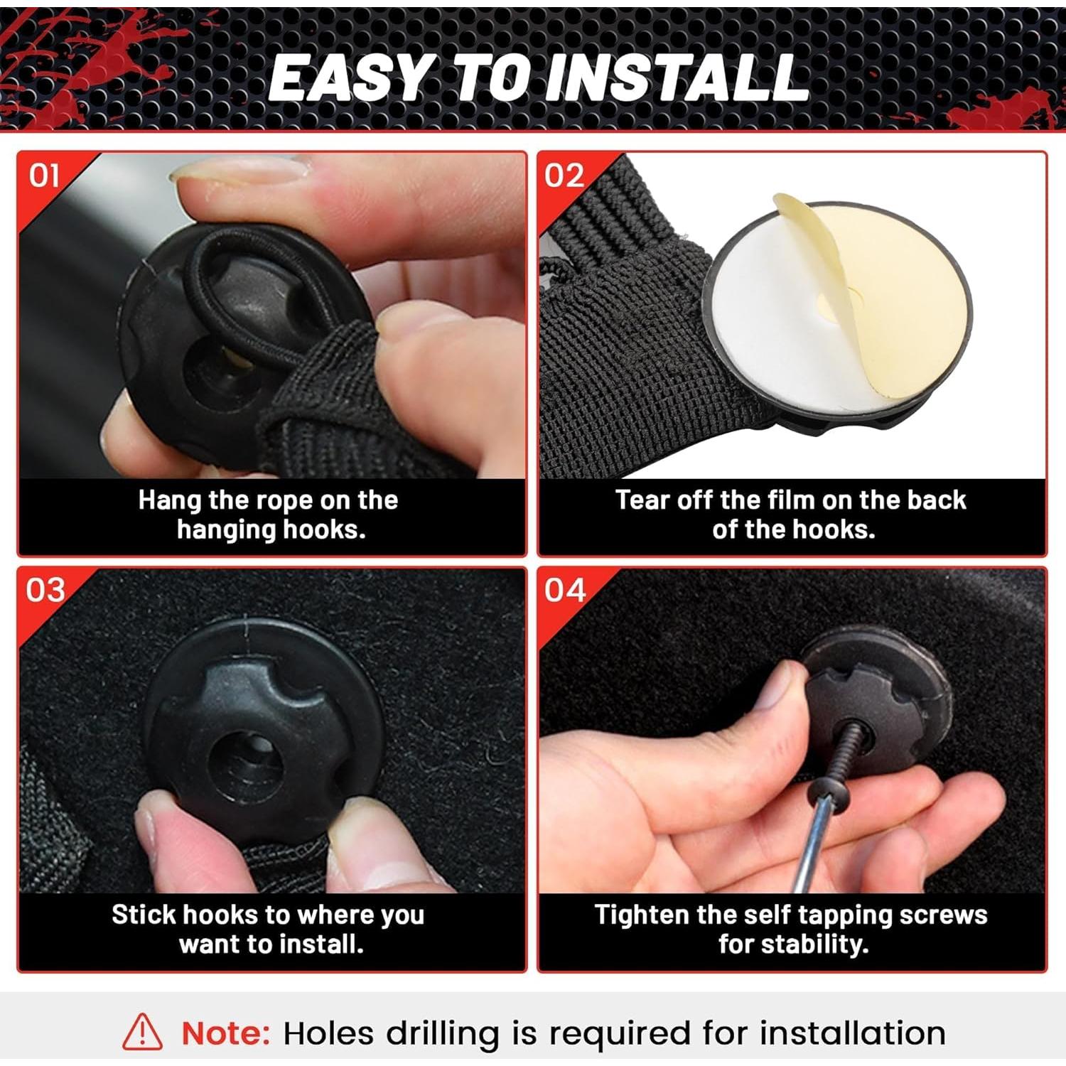 Red de Carga Elástica RED WOLF 45x25 cm para Maletero SUV