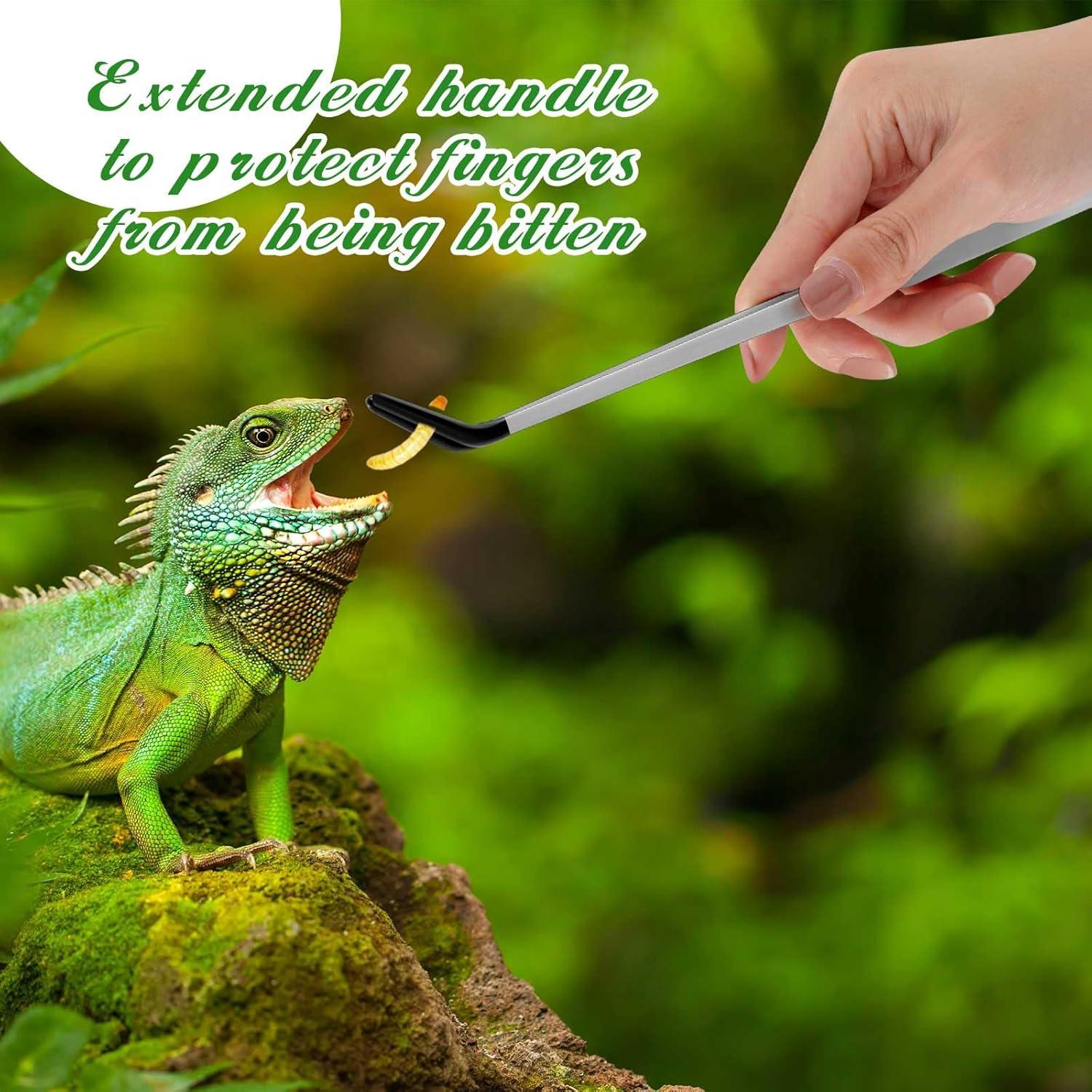 Pinzas de Acero Inoxidable Lasnten para Reptiles 25.4 y 26.7 cm