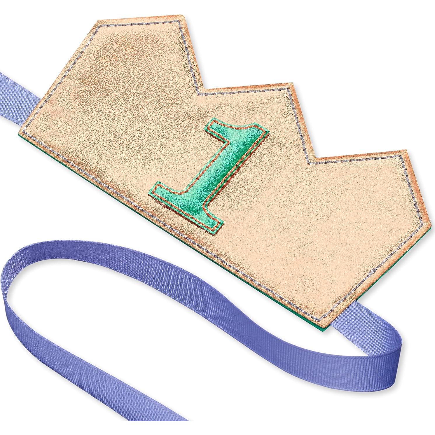 Tarjeta de Cumpleaños 1er Cumpleaños Papyrus con Corona