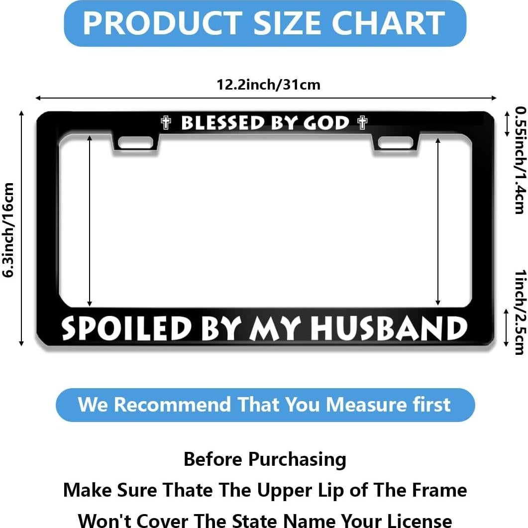 Marco de Placa de Licencia NOCITUN Acero Inoxidable 30.48x15.24cm